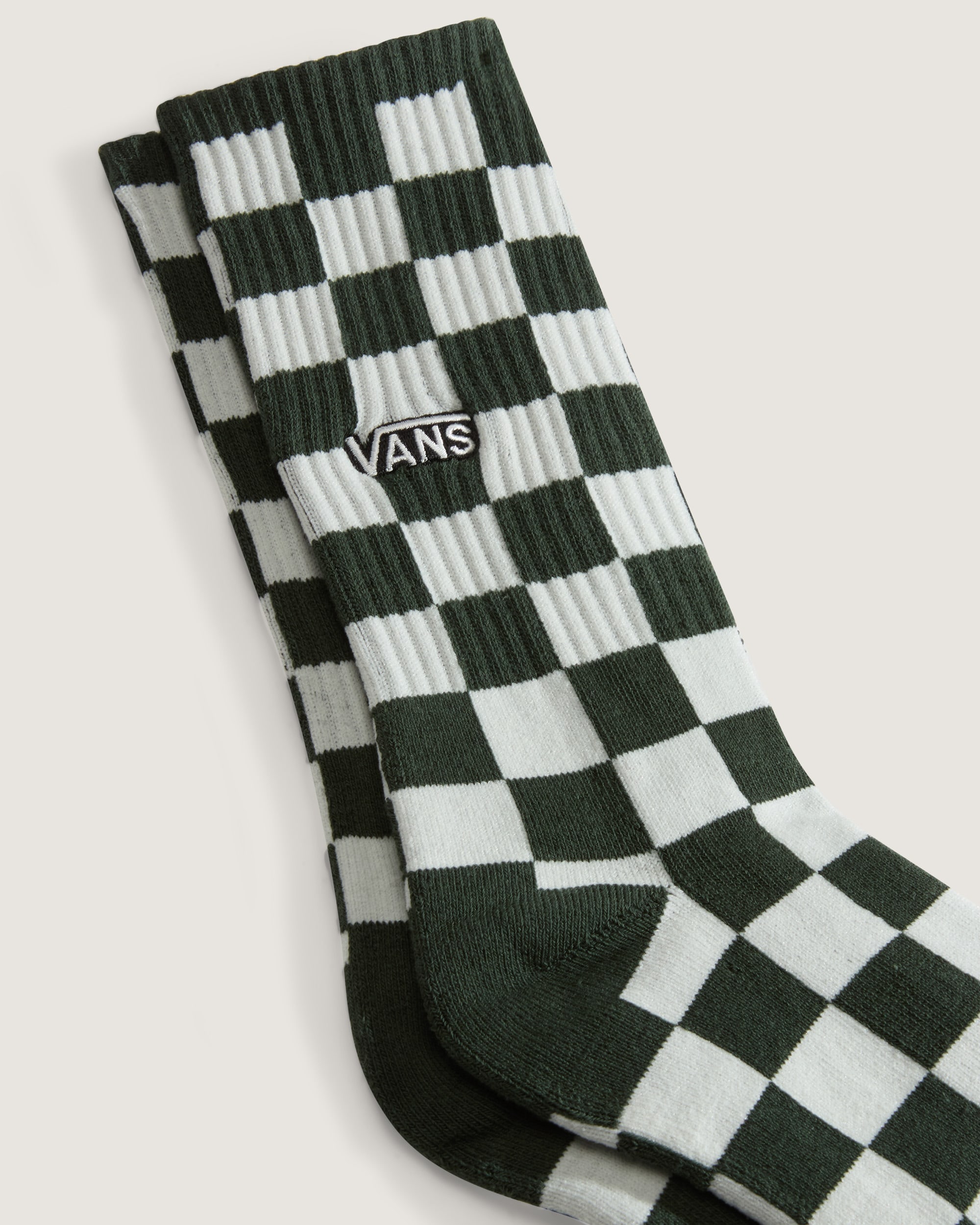 Checkerboard Crew Socks VANS Oil Green ALT2