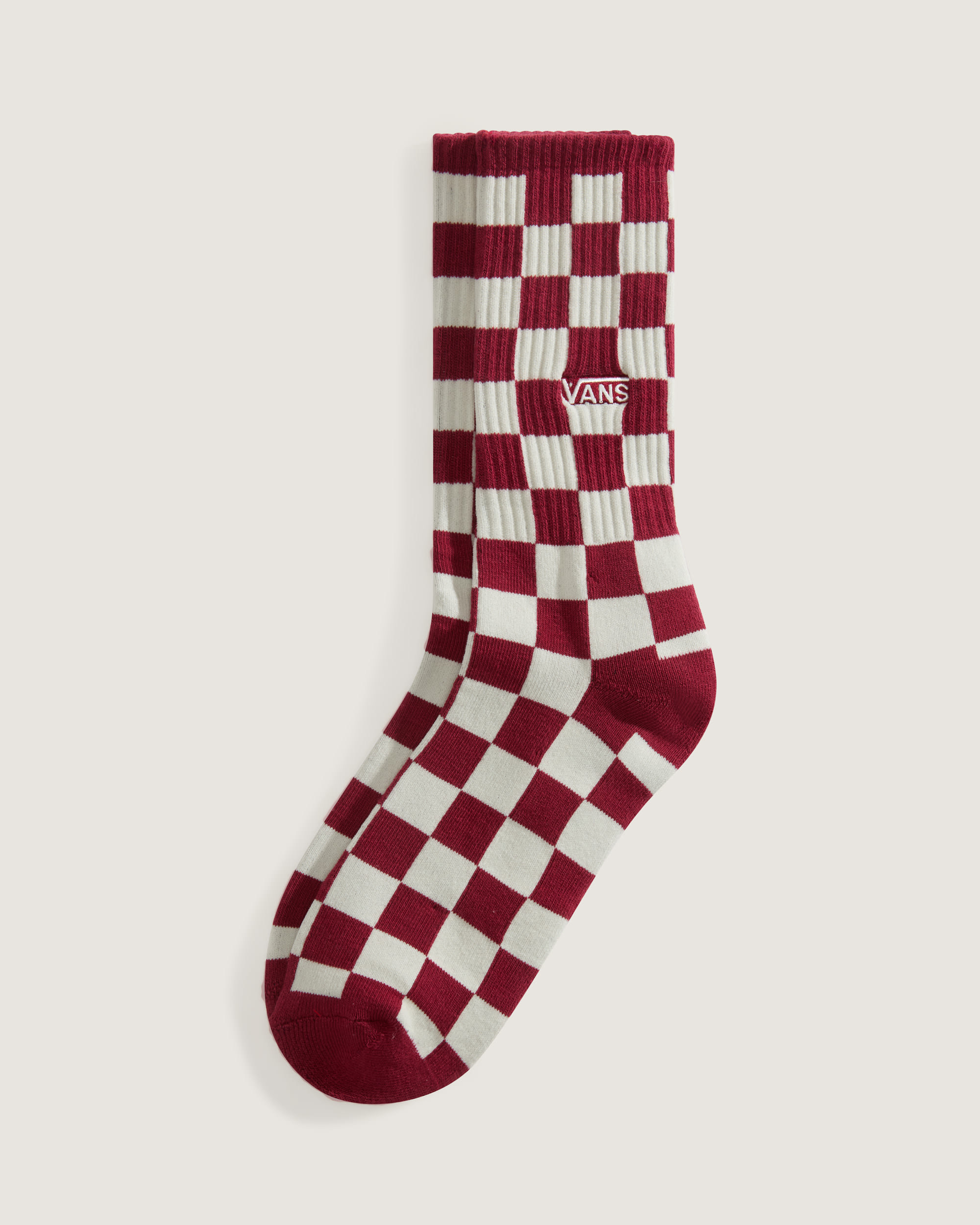 Checkerboard Crew Socks VANS Bordeaux Red HERO