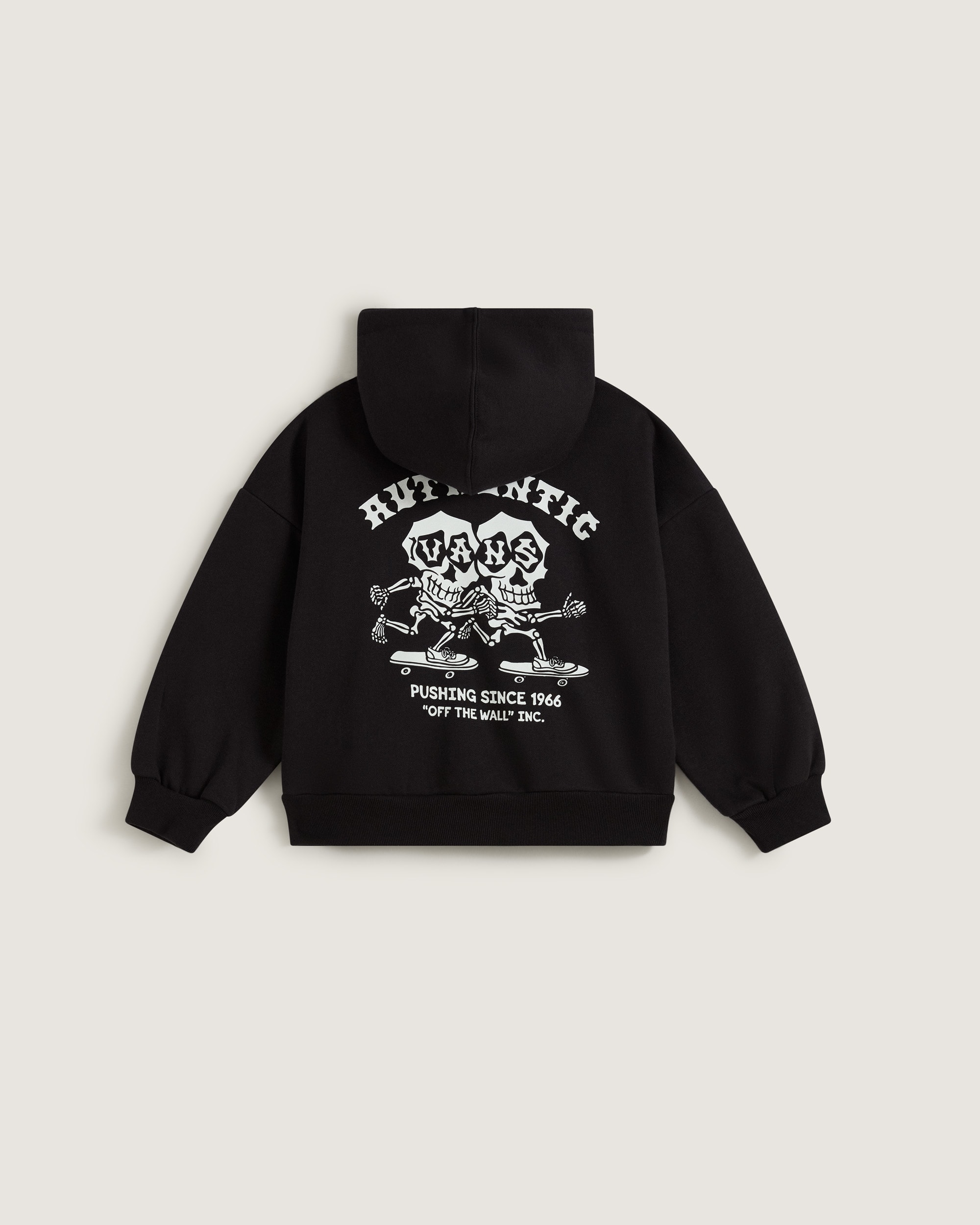 Little Kids Twin Skulls Full Zip VANS Black HERO