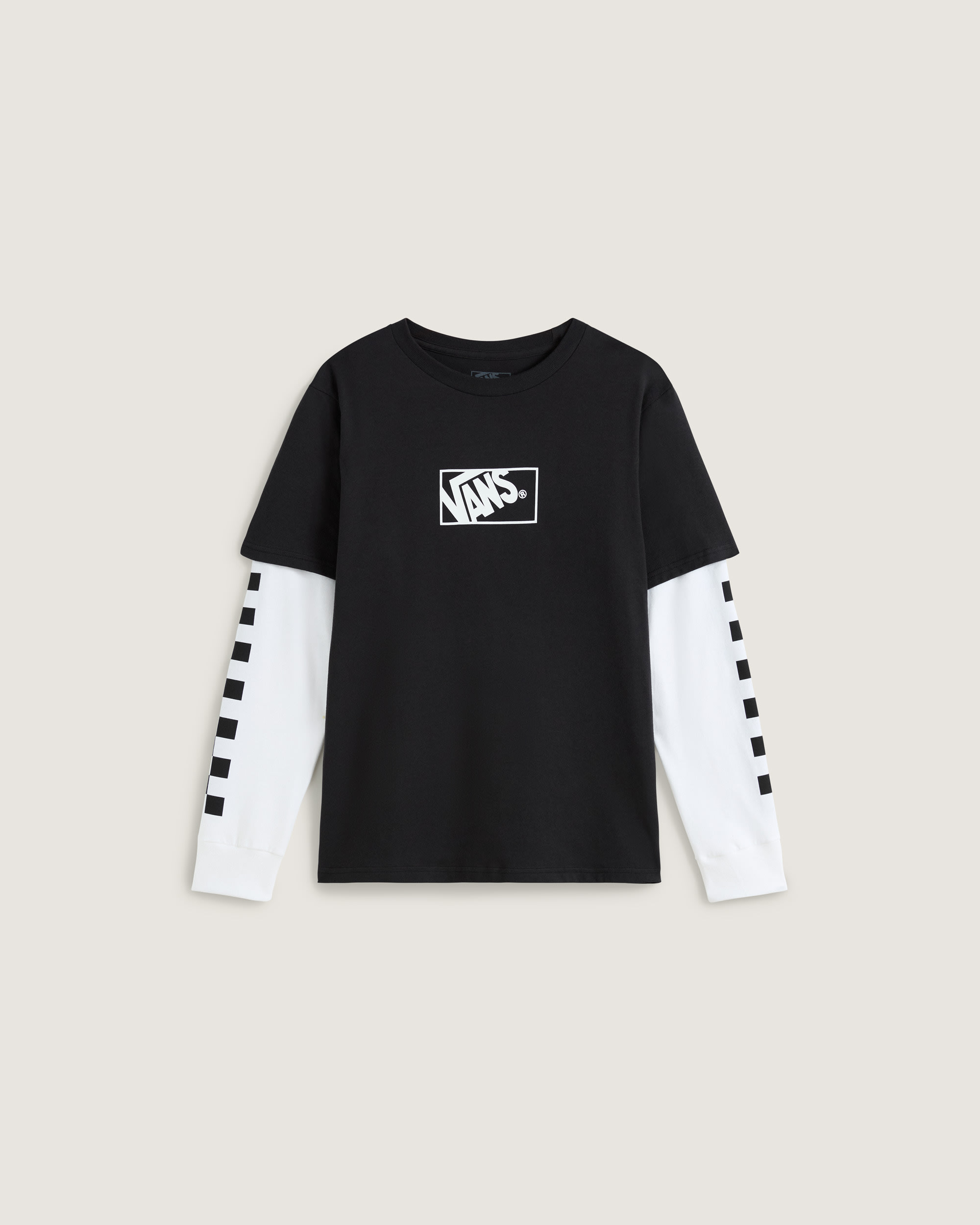 Kids Tilted Twofer Long Sleeve Tee VANS Black HERO