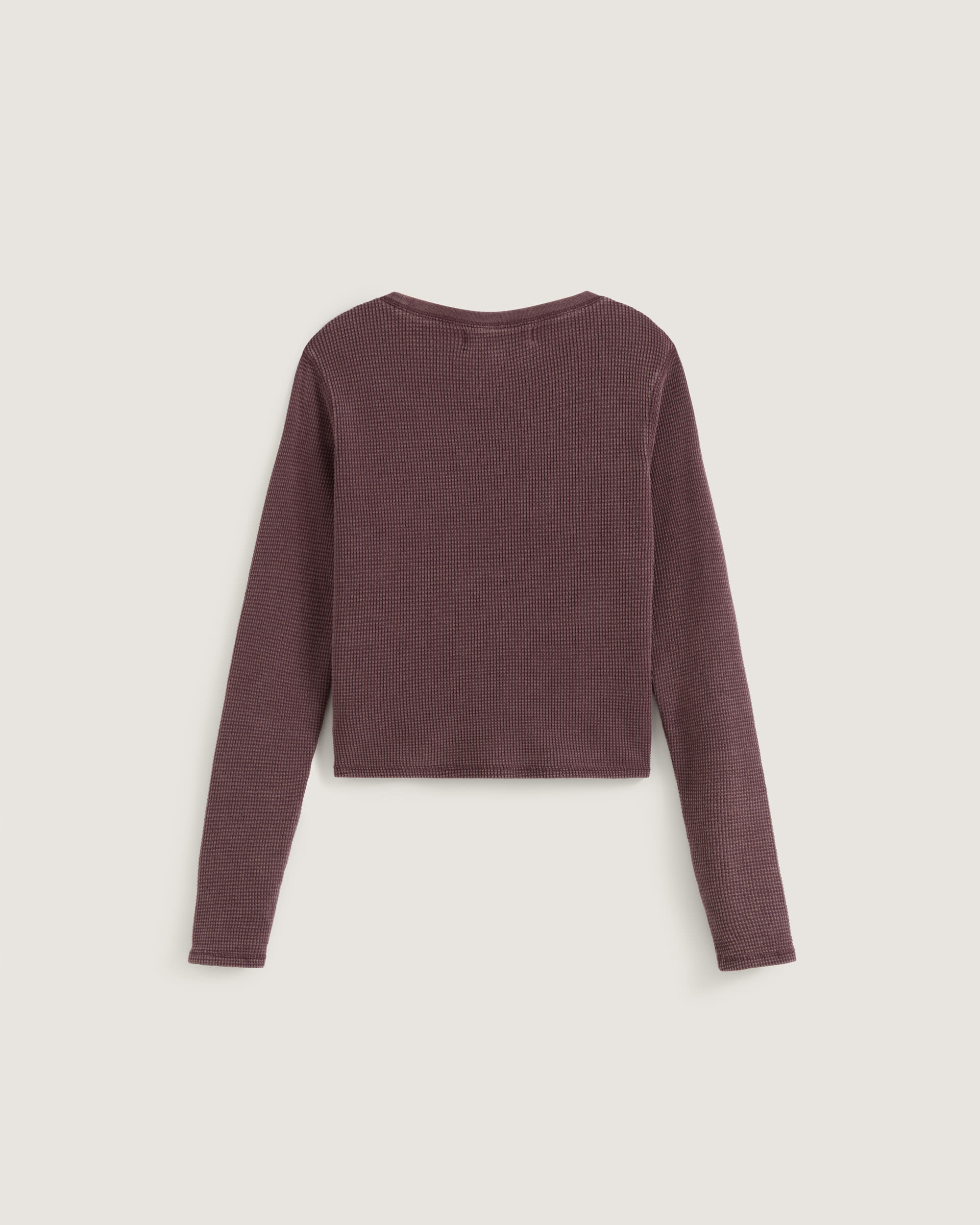 Teri Waffle Long Sleeve 20 VANS Port Brown ALT1