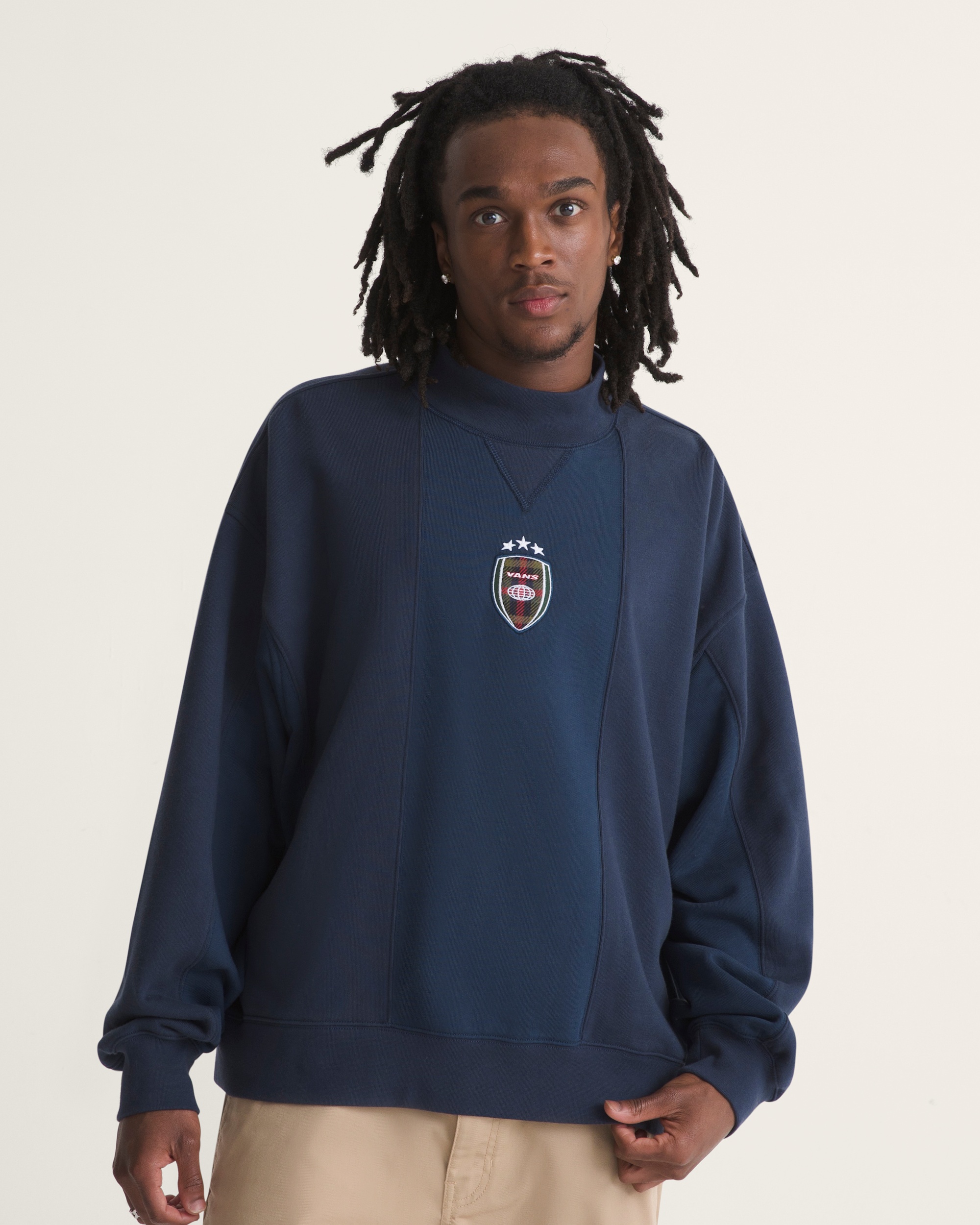 Show Me Your Stripes Crew VANS Parisian Night Blue ALT2