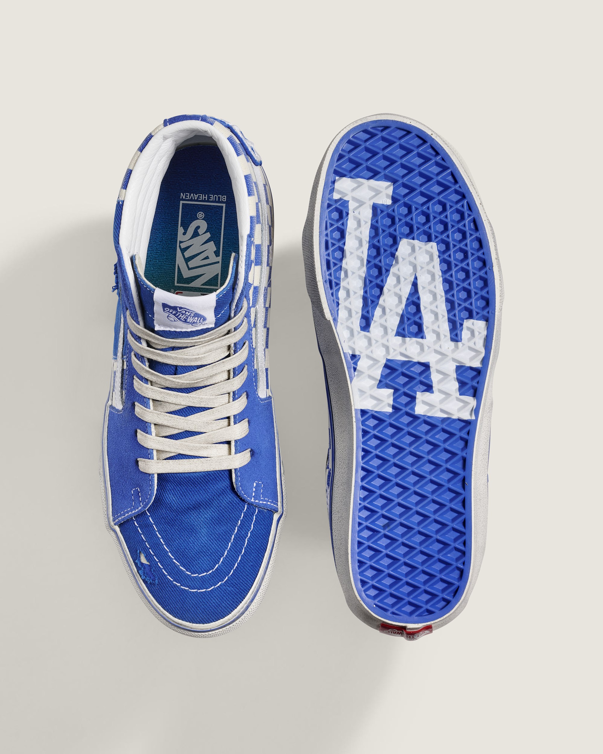 SK8Hi Shoe VANS Dodgers Classic Blue  White ALT2