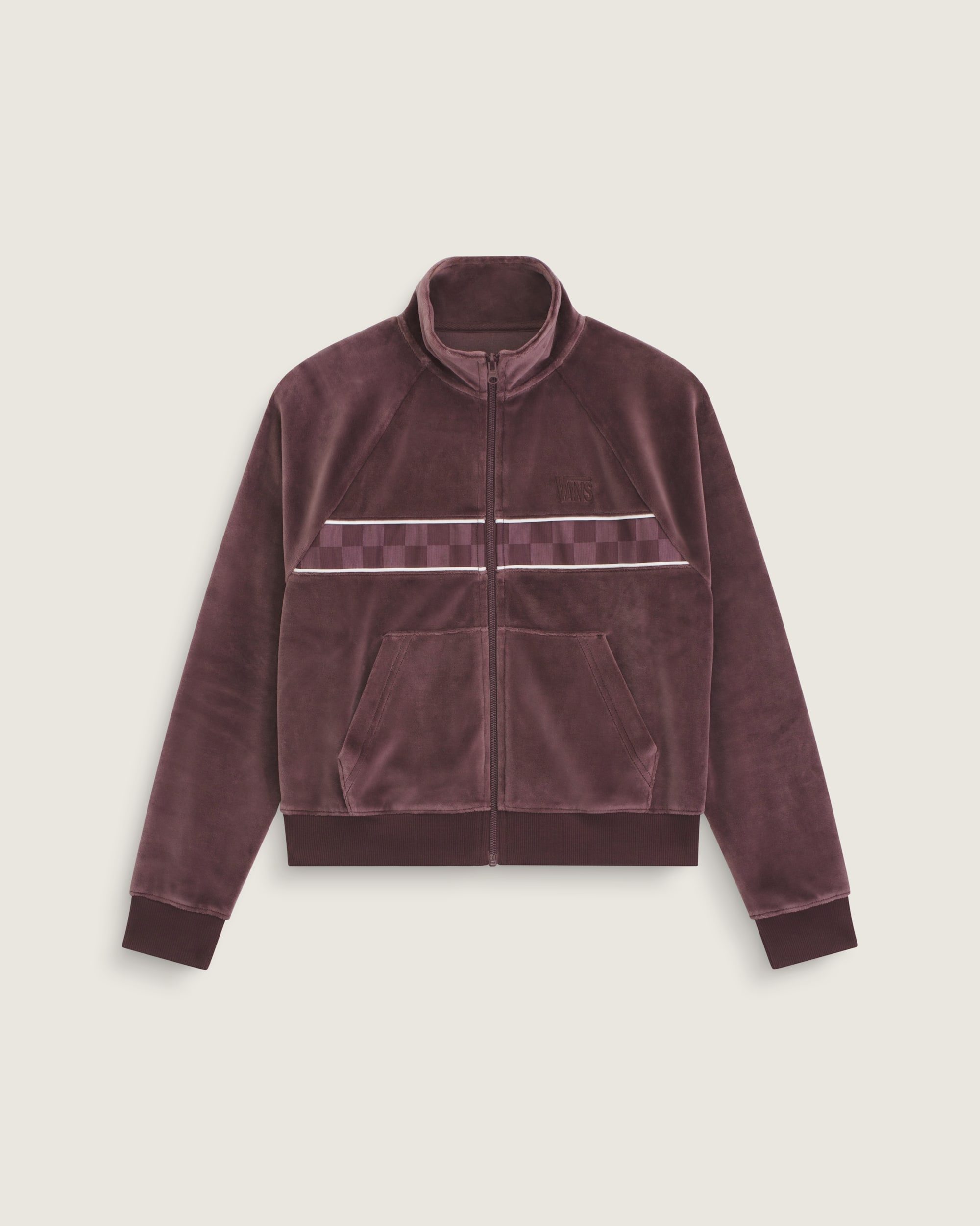 Nikita Velour Track Jacket VANS Port Brown HERO