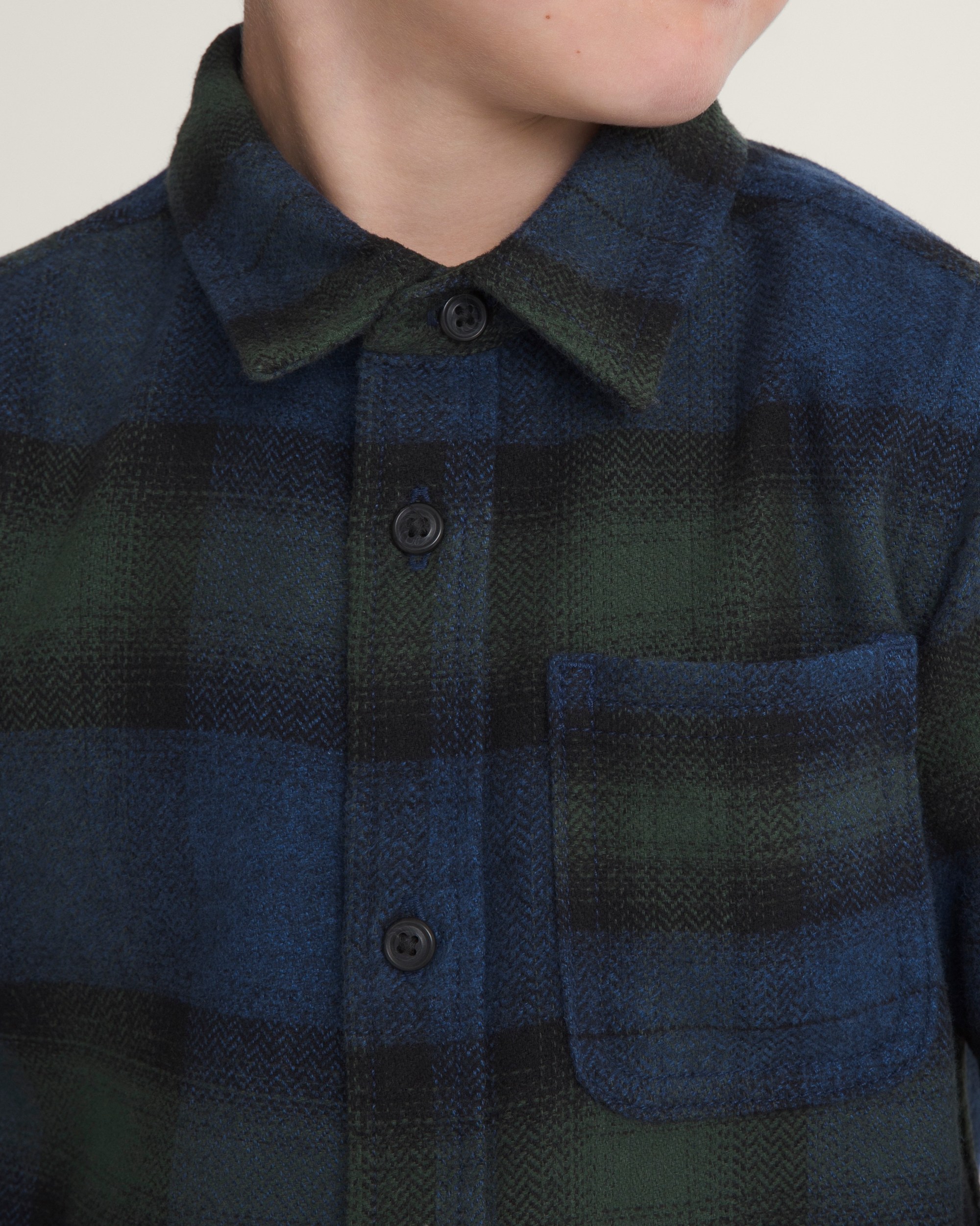 Little Kids Lawson Mixed Plaid Flannel Shirt VANS Dress Blues ALT4