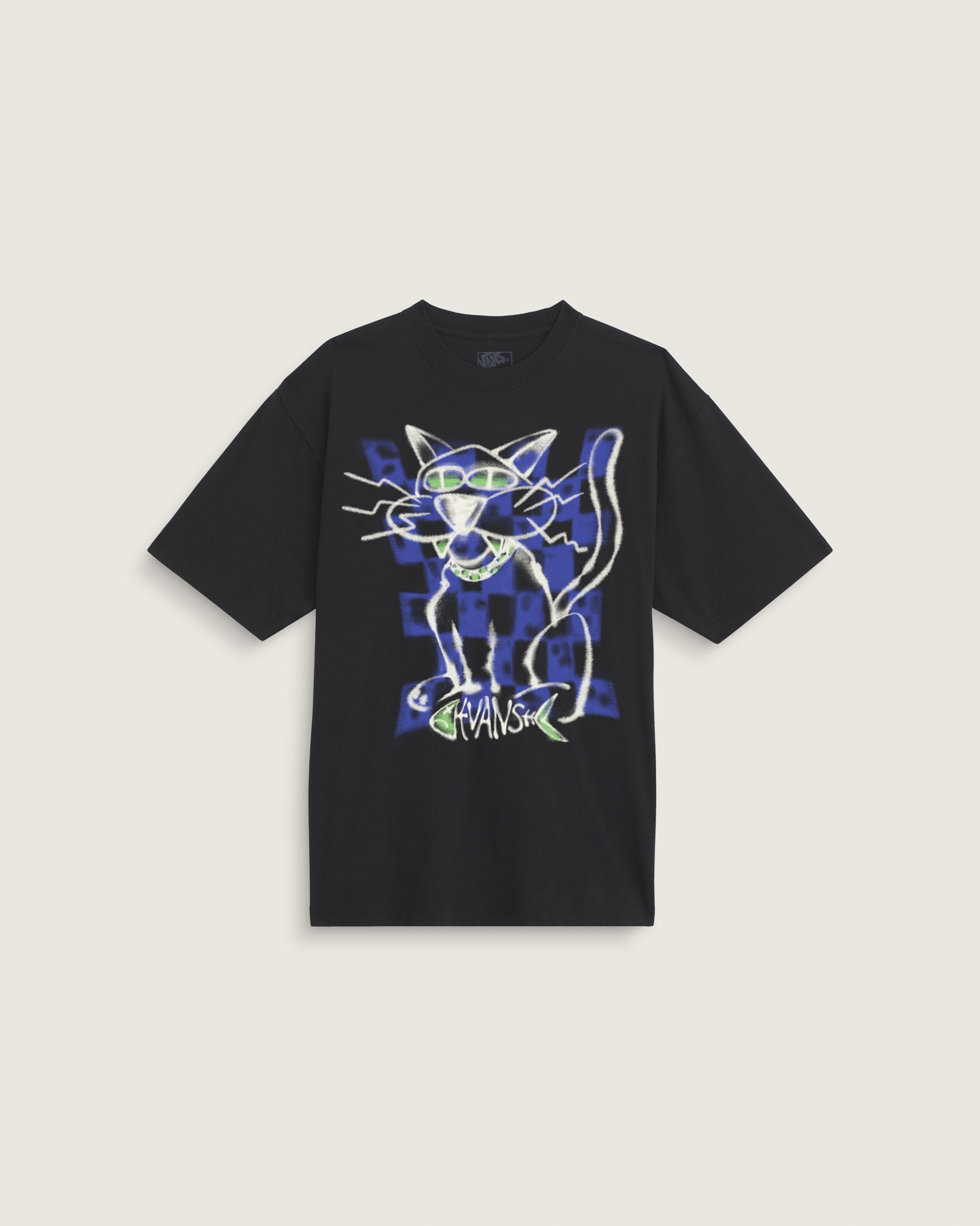 Funky Big Cat Short Sleeve Tee VANS Black HERO