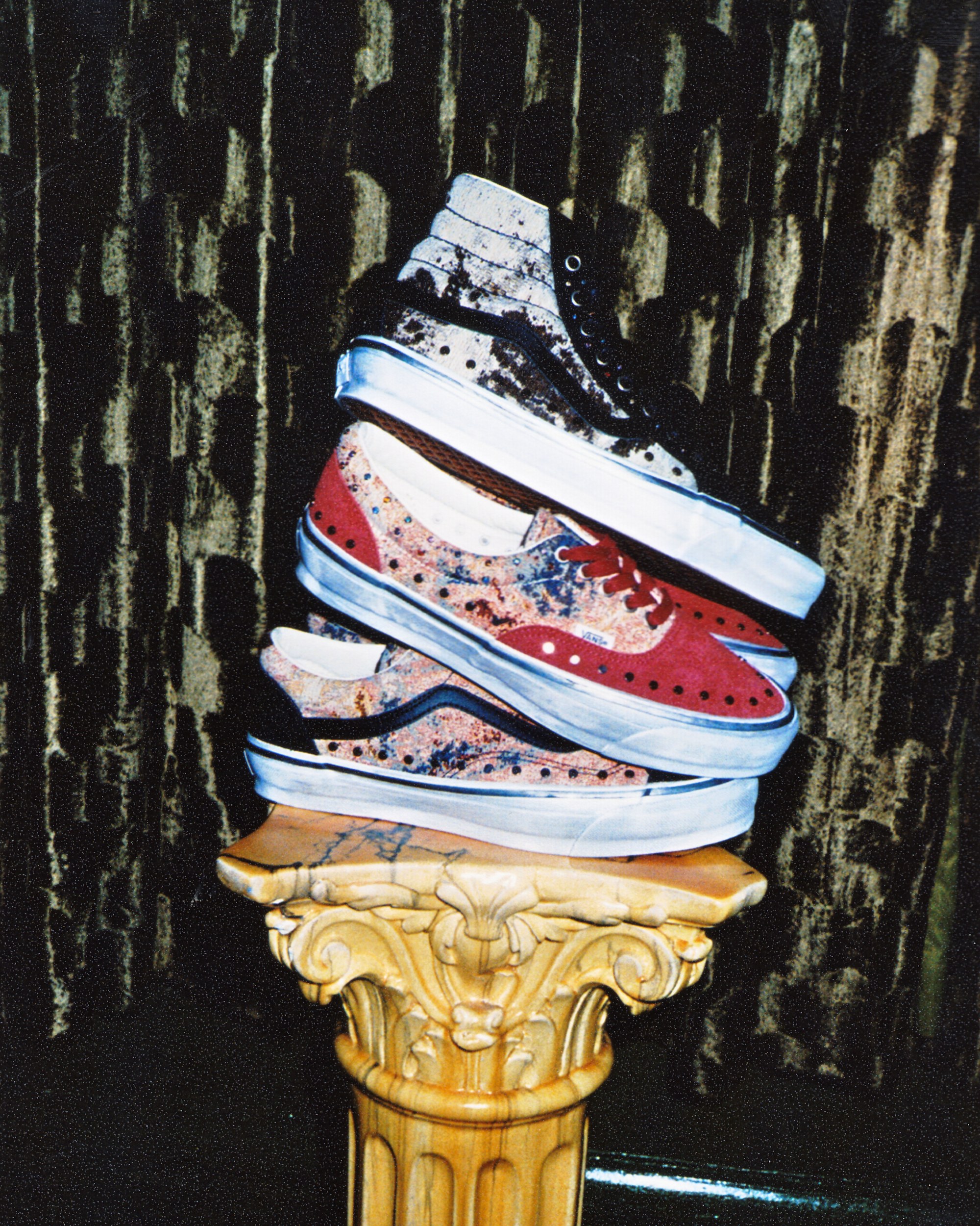 Premium Era Shoe VANS Floral Rivets Bordeaux Red ALT7