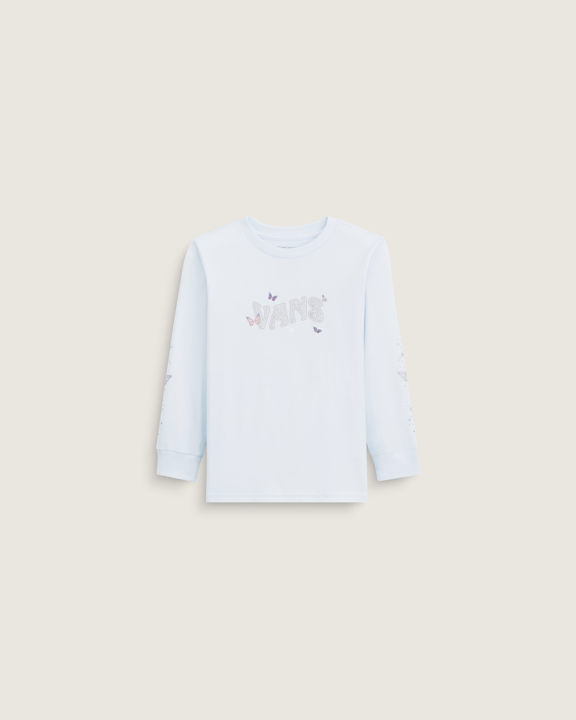 Little Kids Shimmer Fly Long Sleeve Tee VANS Blue Water HERO