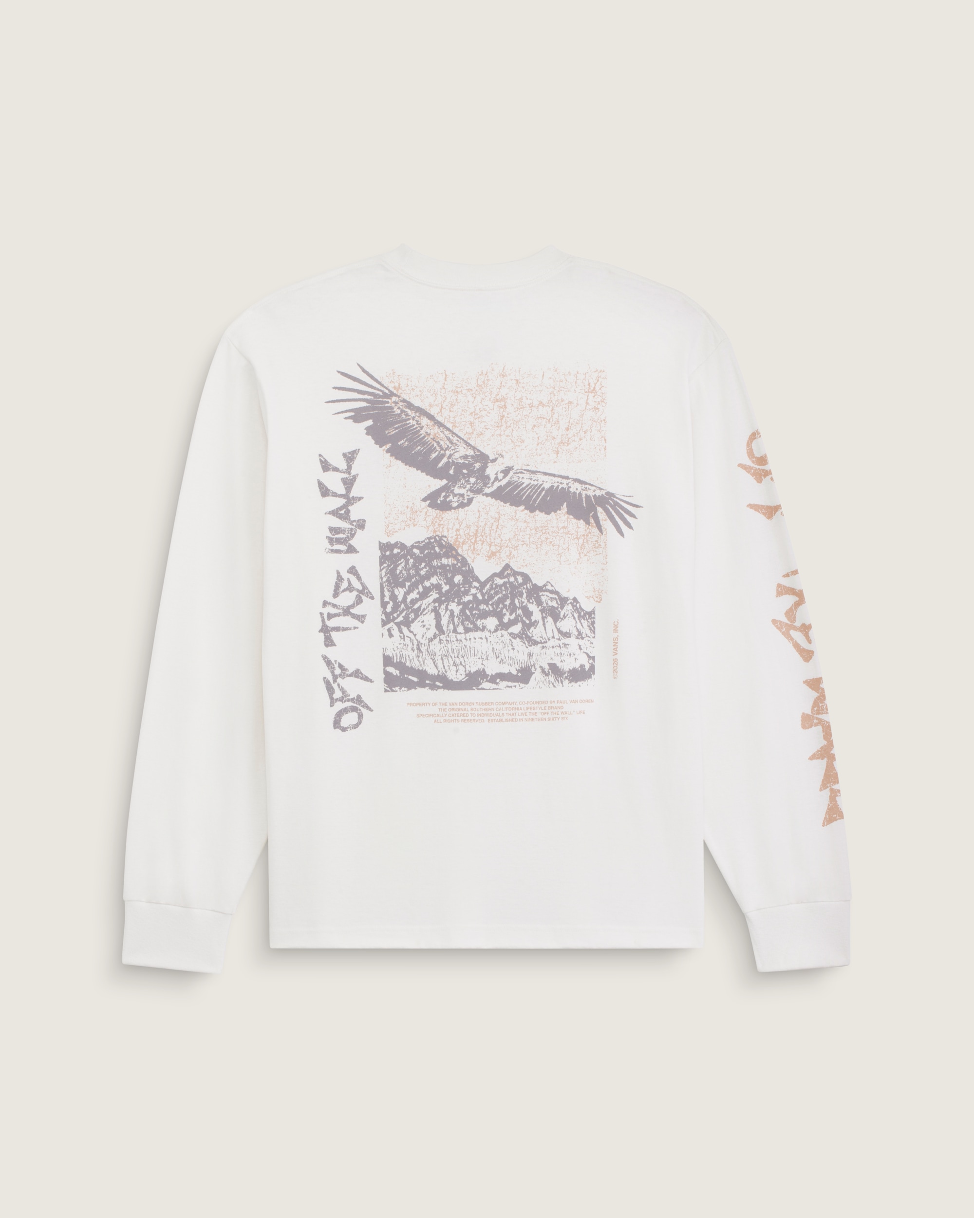 Free Climb Long Sleeve Tee VANS Marshmallow White HERO