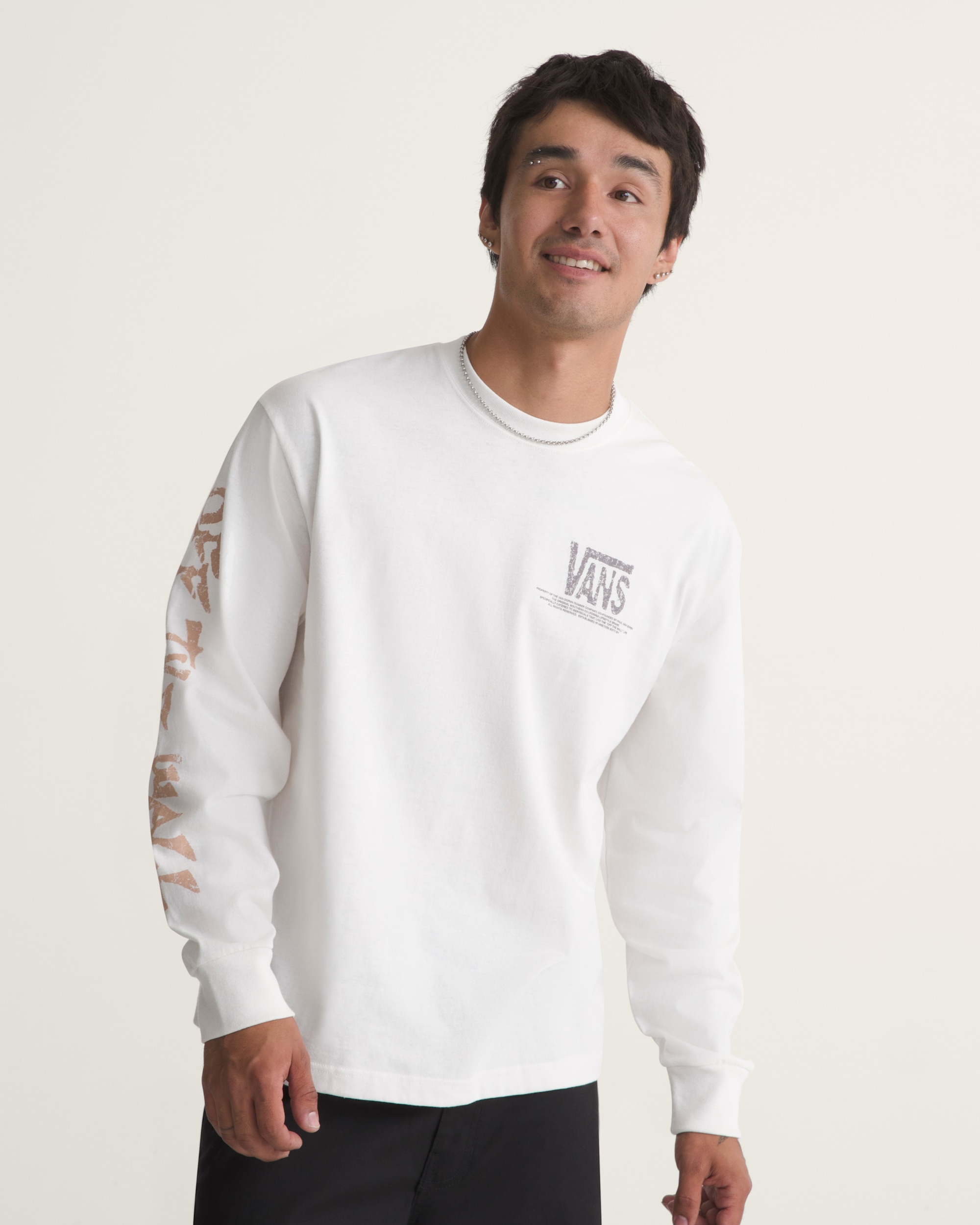 Free Climb Long Sleeve Tee VANS Marshmallow White ALT2