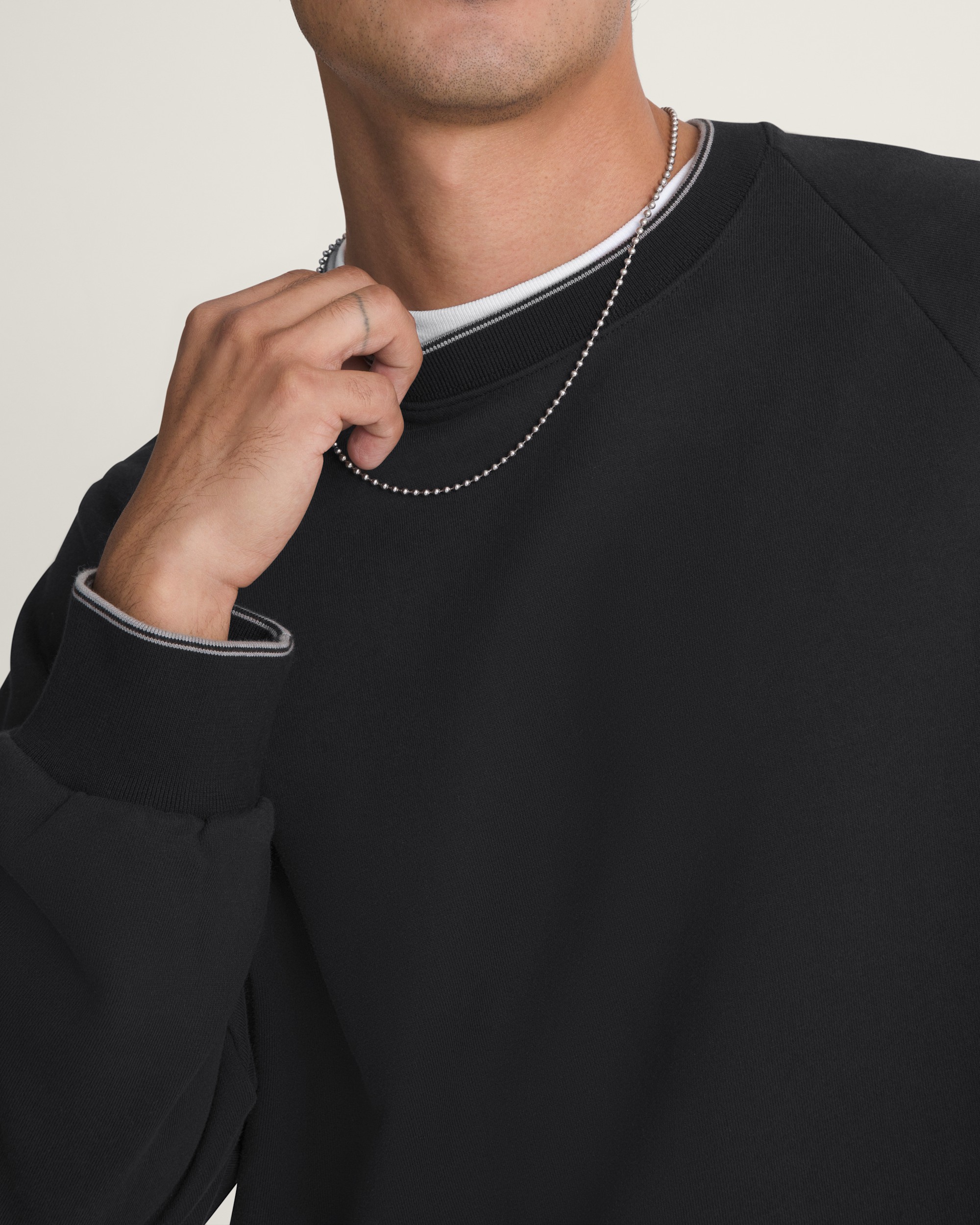 Tilt Rolled Hem Crew Fleece VANS Black ALT4