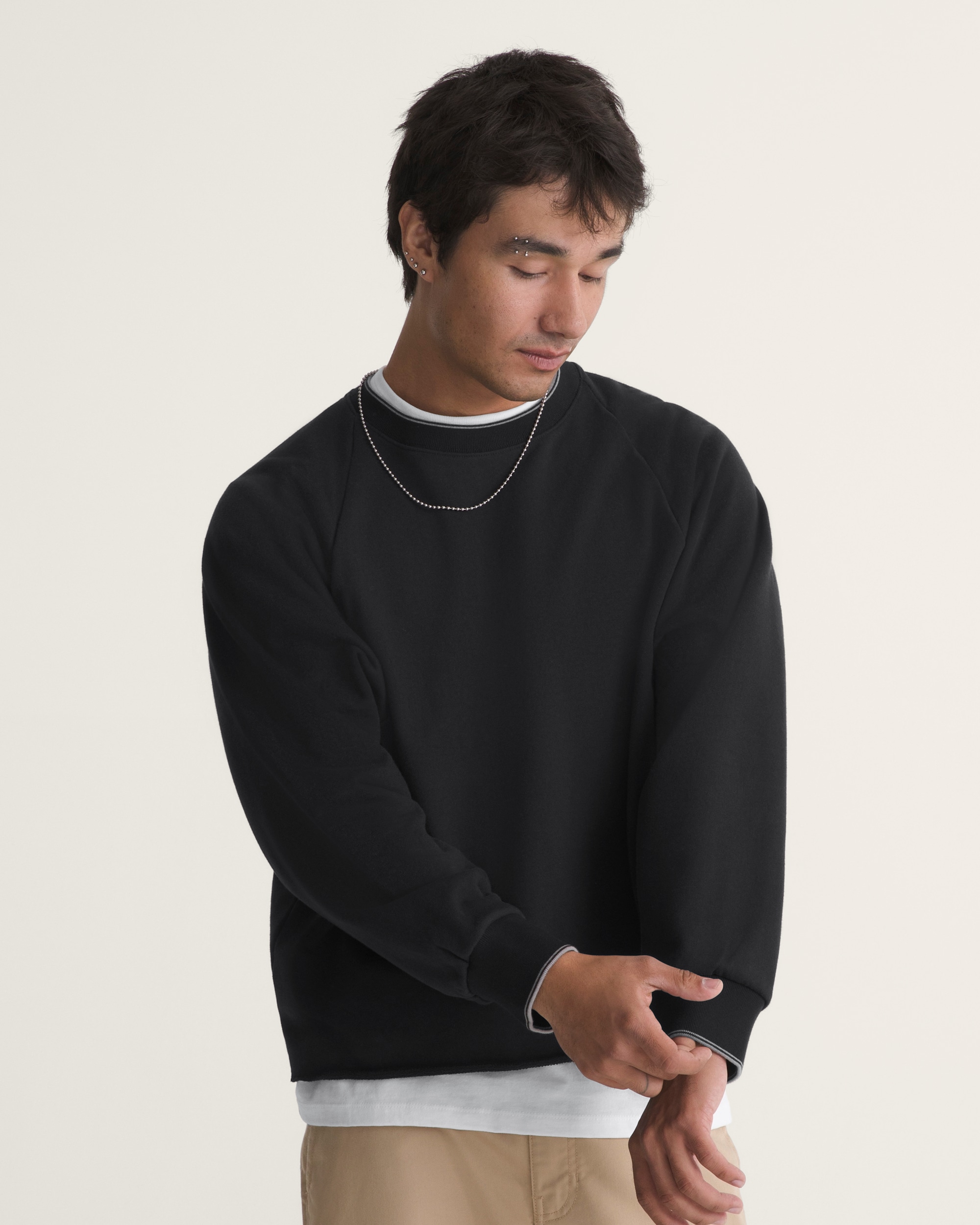 Tilt Rolled Hem Crew Fleece VANS Black ALT2