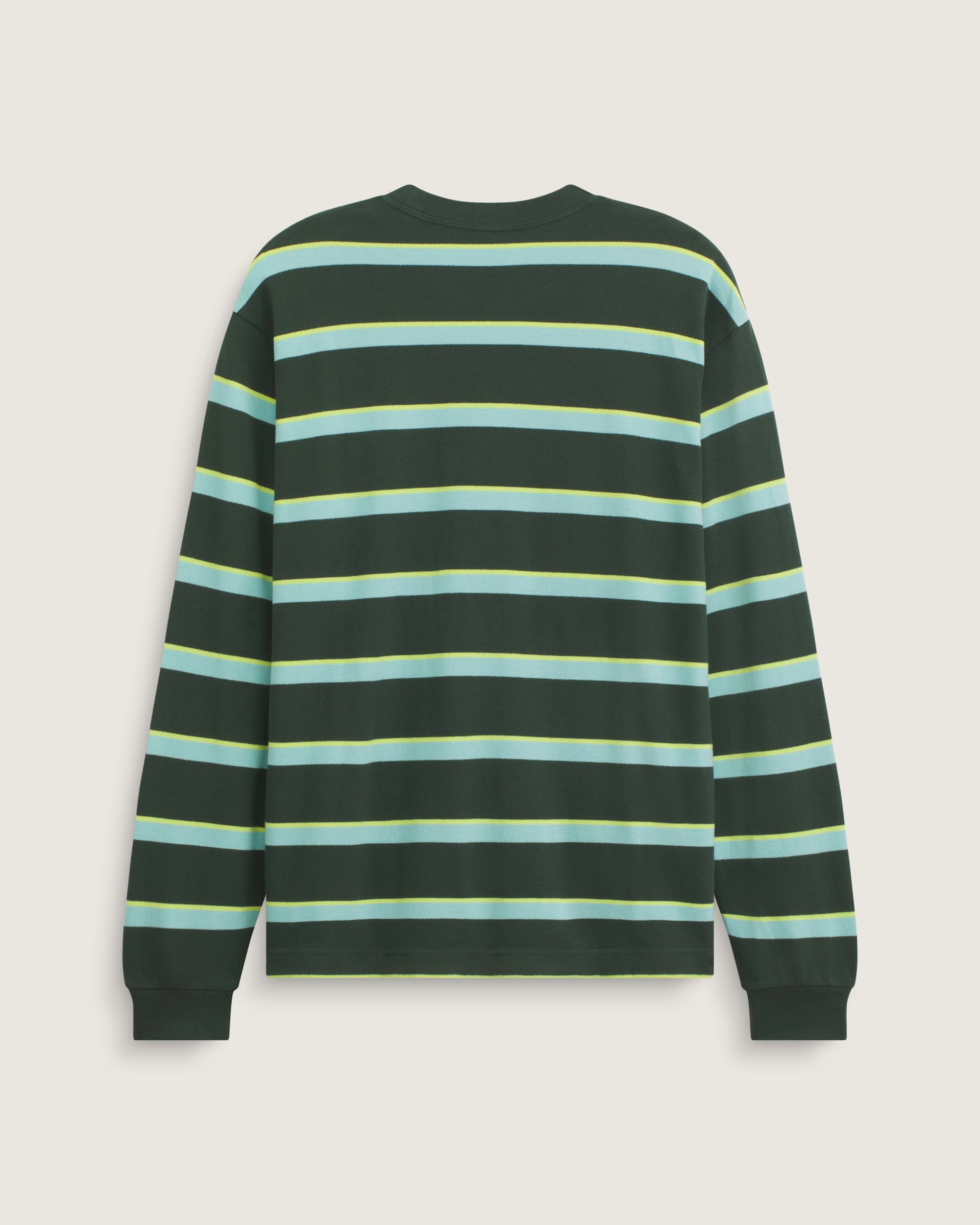 Vorlop Stripe Long Sleeve Knit VANS Oil Green ALT1