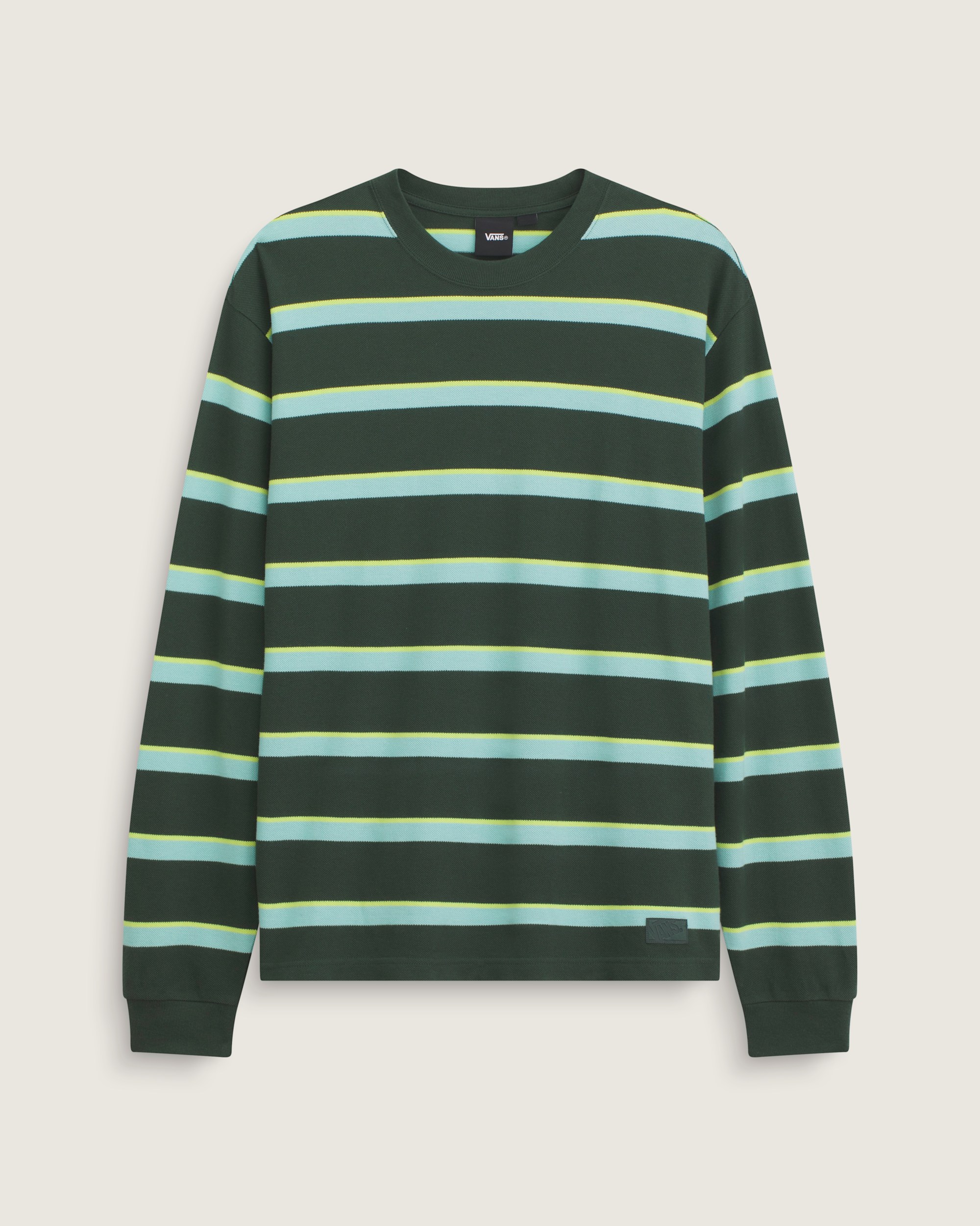 Vorlop Stripe Long Sleeve Knit VANS Oil Green HERO