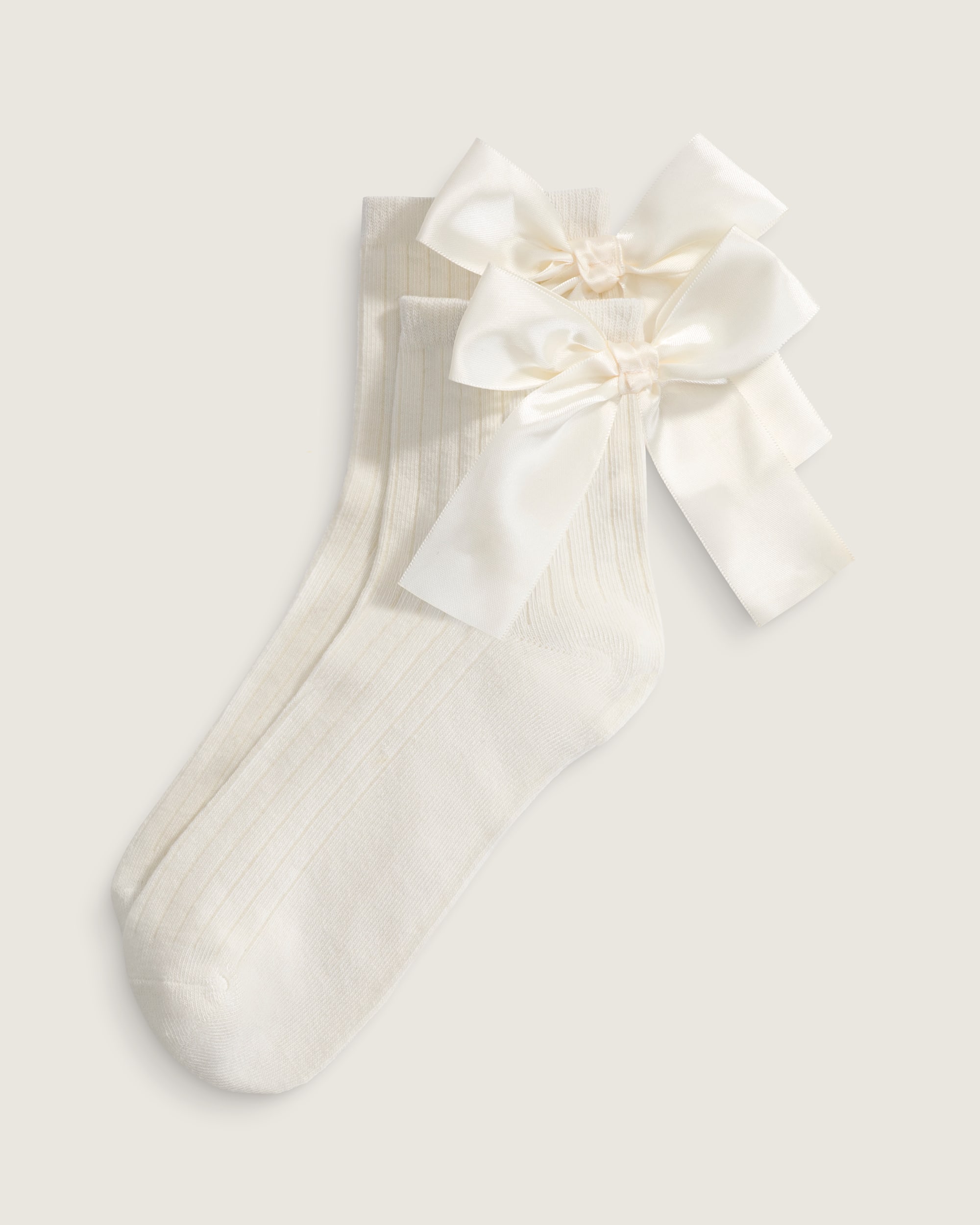 Satin Bow Back Crew Socks VANS Marshmallow White HERO