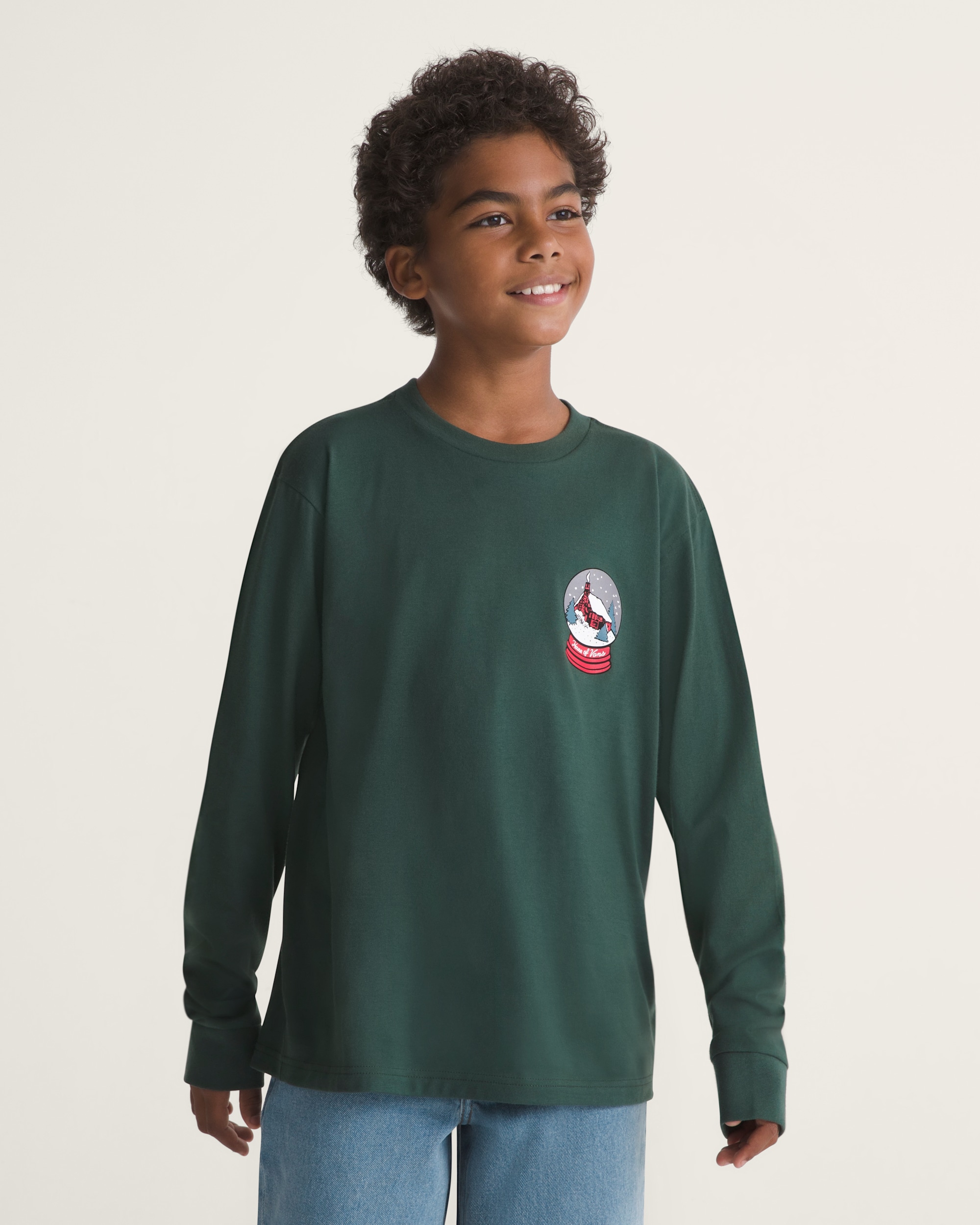 Kids Cut Your Own Long Sleeve Tee VANS Oil Green ALT2