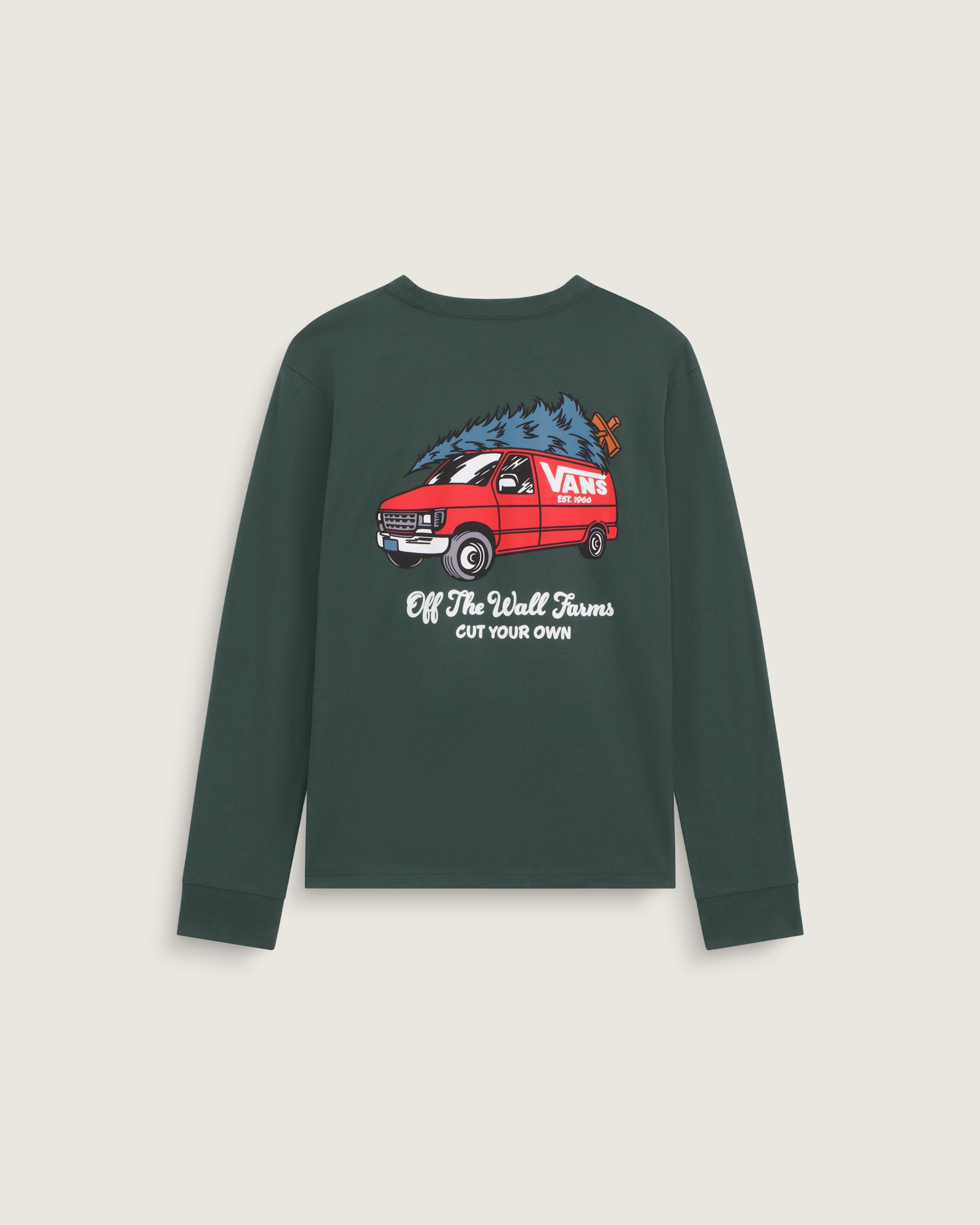Kids Cut Your Own Long Sleeve Tee VANS Oil Green HERO