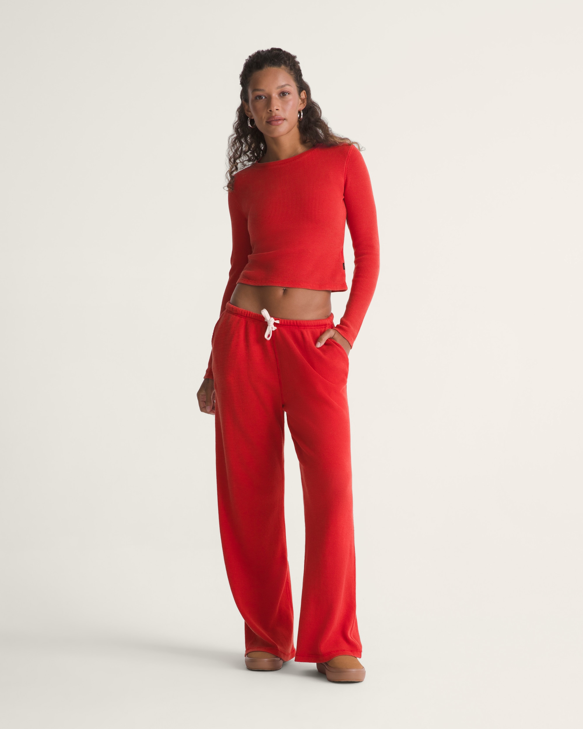 Teri Thermal Elastic Pants VANS Racing Red ALT3