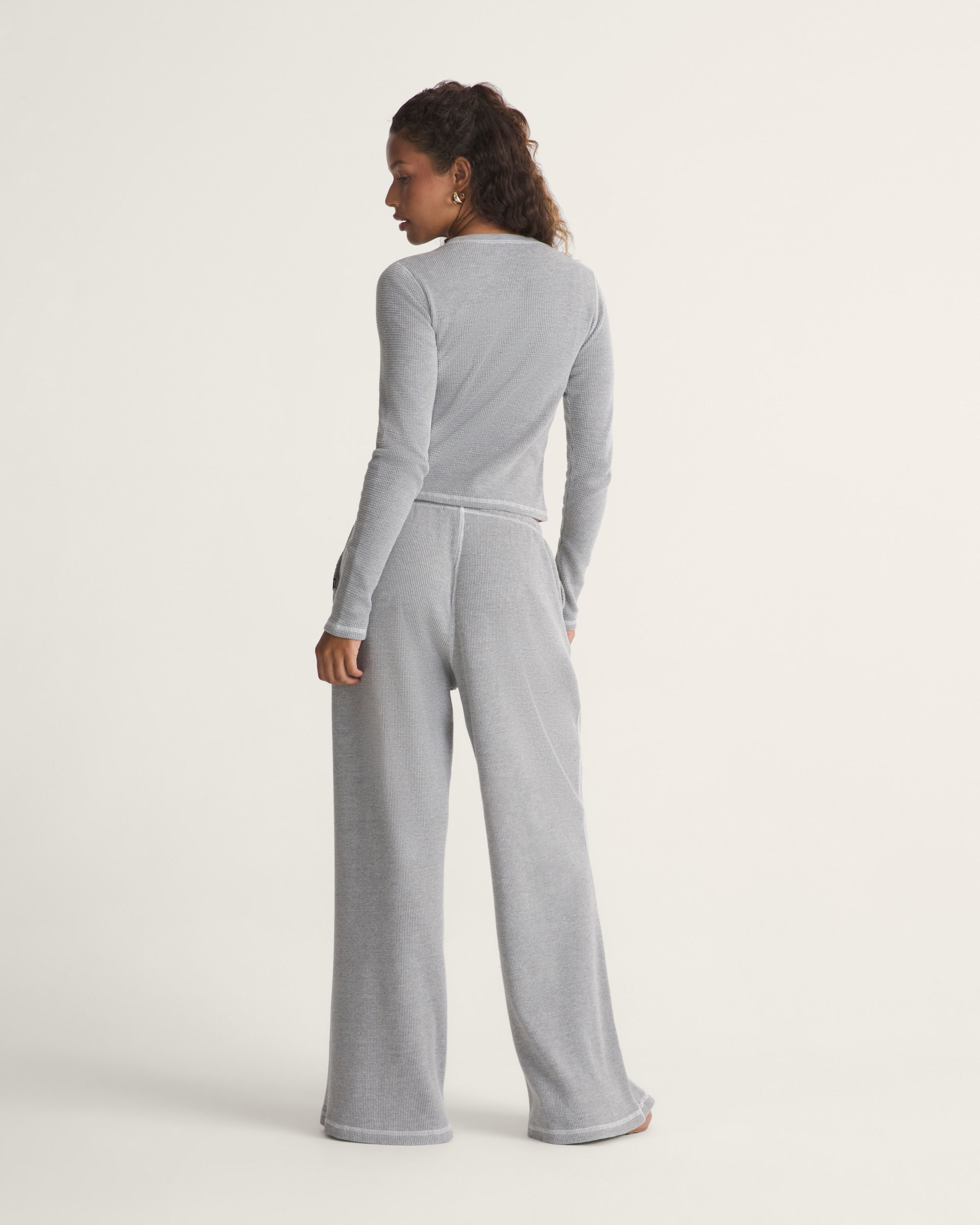 Teri Thermal Elastic Pants VANS Cement Heather Grey ALT4