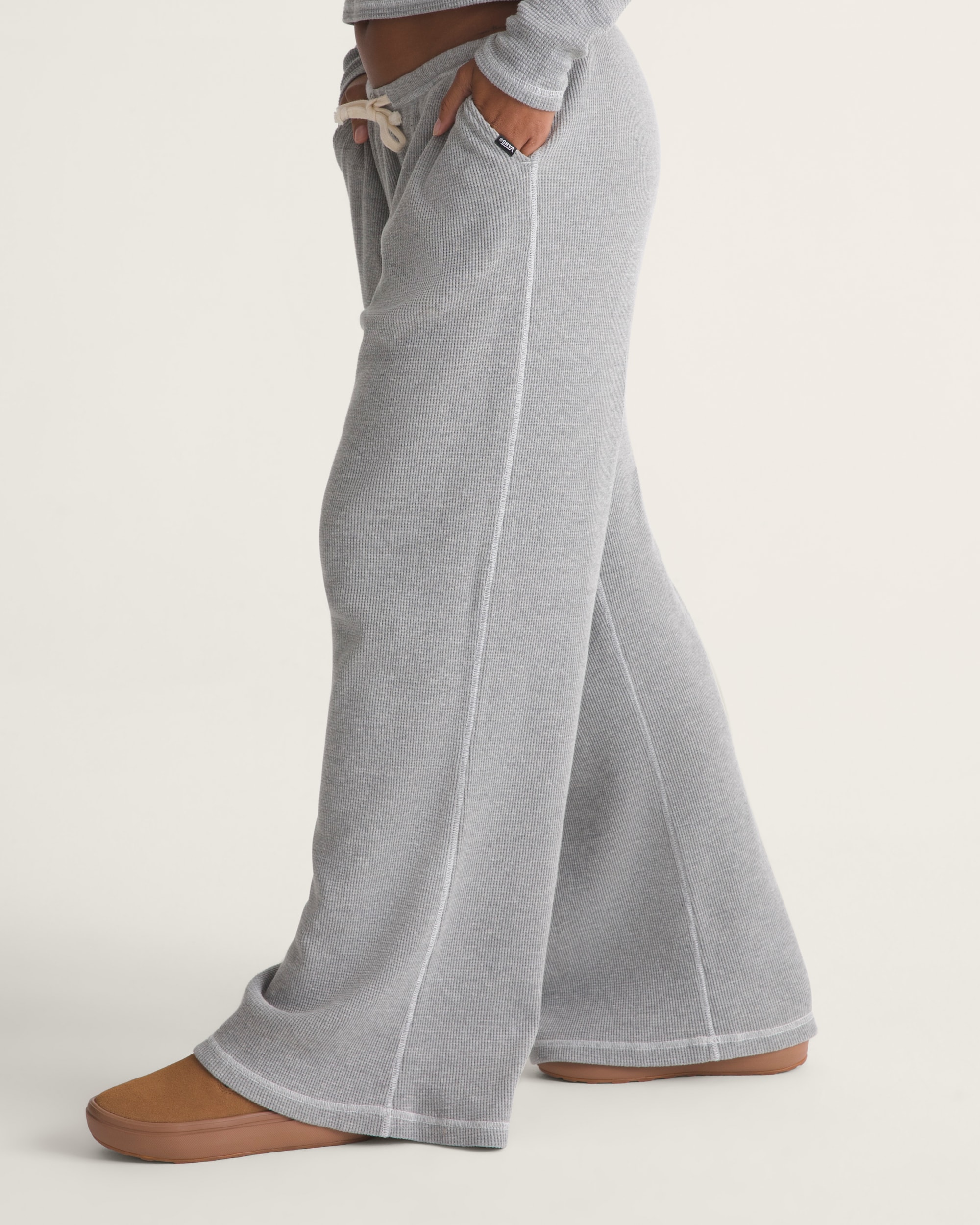 Teri Thermal Elastic Pants VANS Cement Heather Grey ALT5