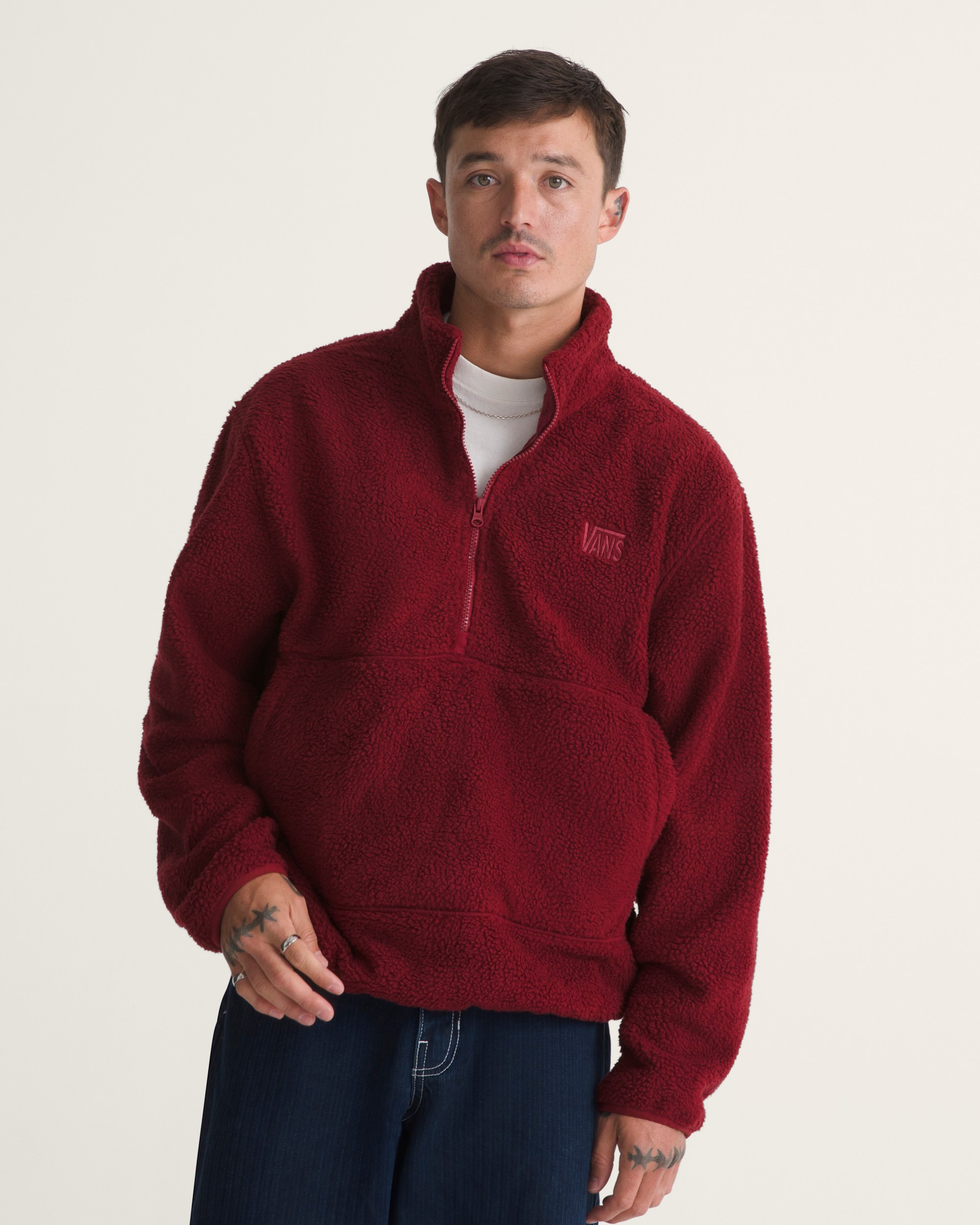 Shepard HalfZip Polar Fleece VANS Bordeaux Red ALT2