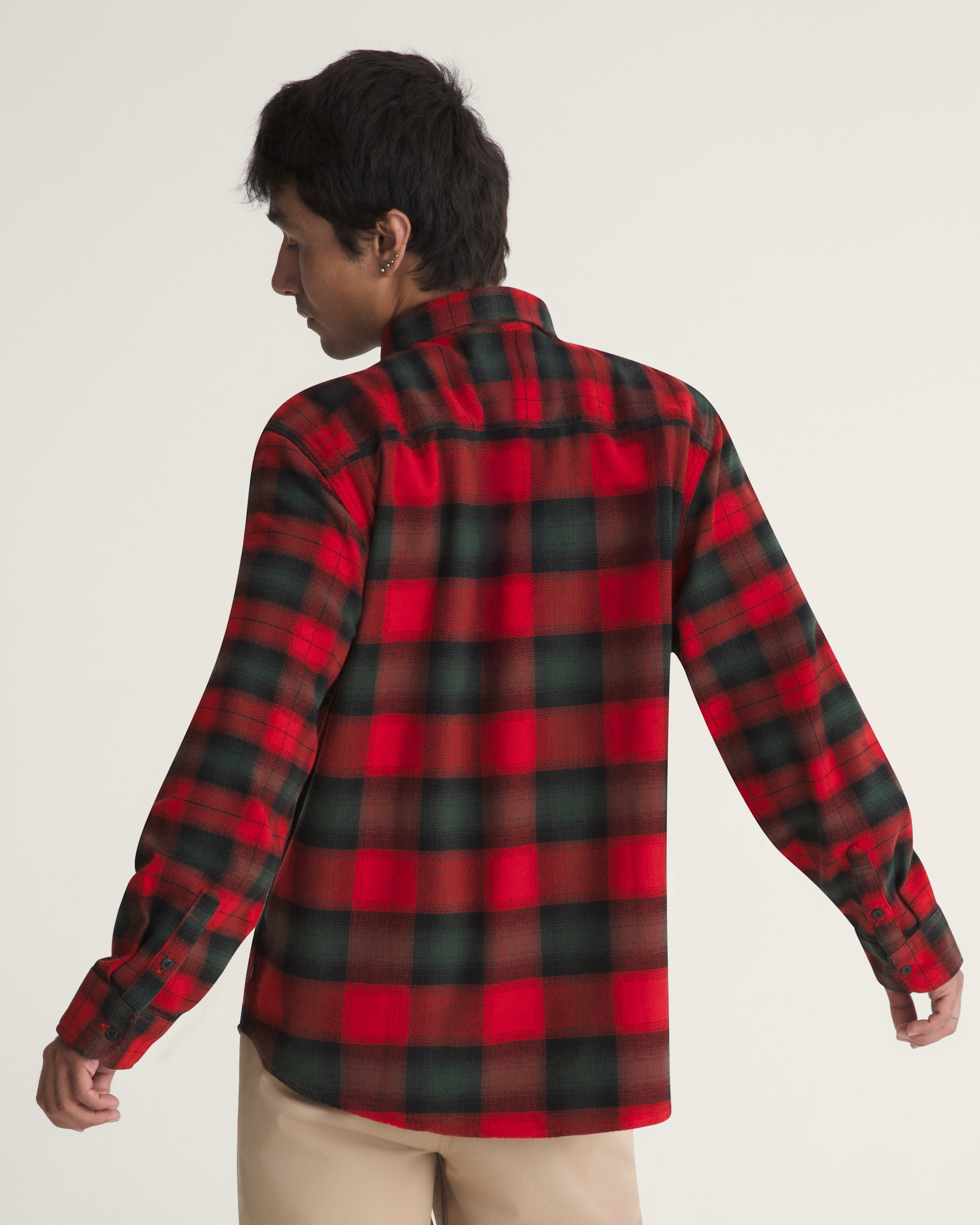 Lawson Mixed Plaid Flannel Shirt VANS Racing Red ALT3