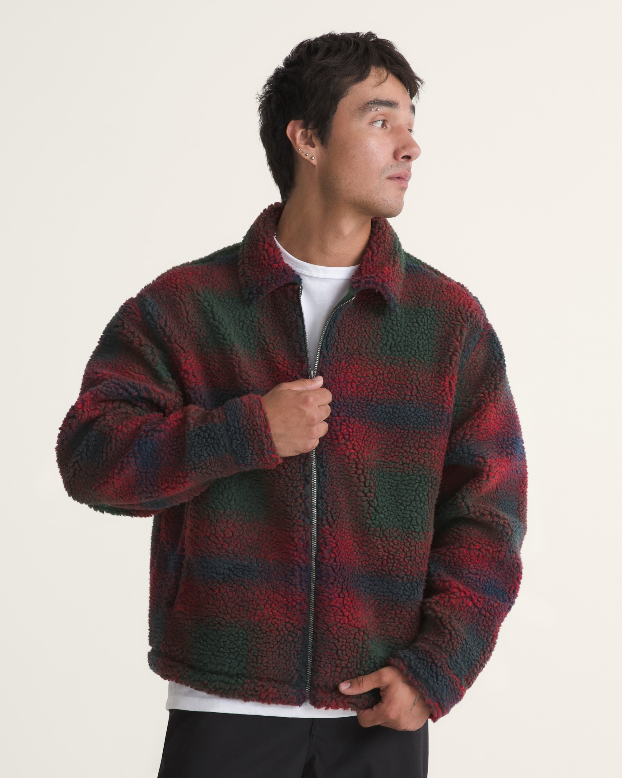Yukon High Pile Jacquard Jacket VANS Oil Green ALT2