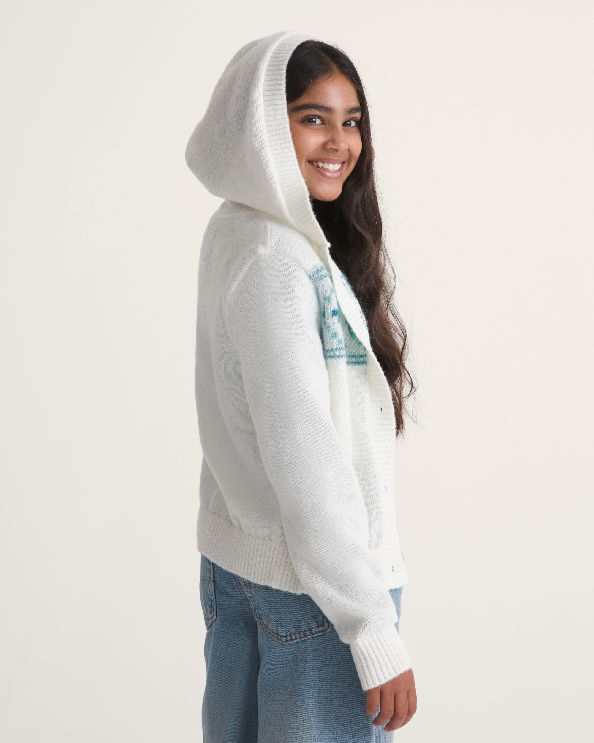 Kids Fiona Fair Aisle Sweater VANS Marshmallow White ALT3