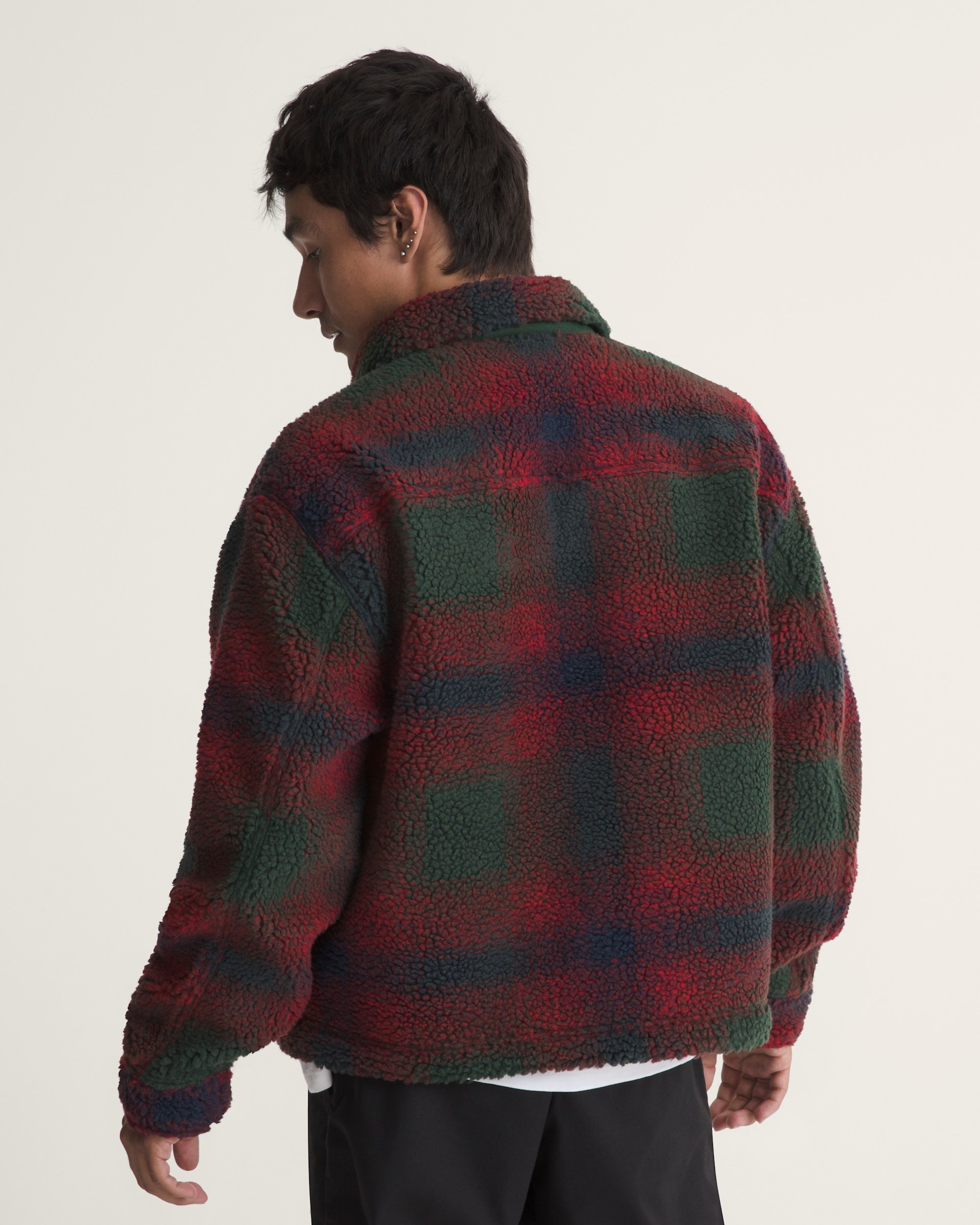 Yukon High Pile Jacquard Jacket VANS Oil Green ALT3