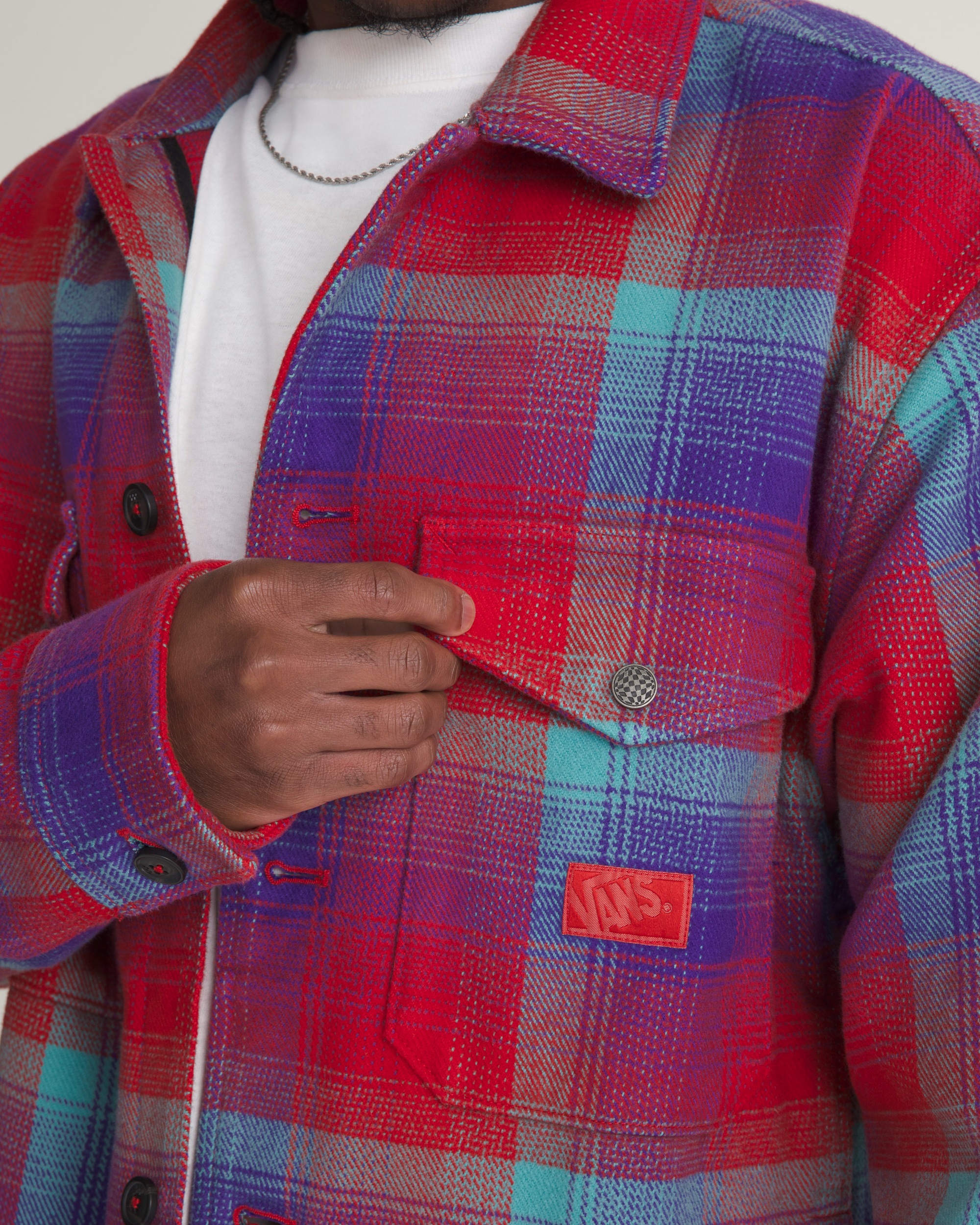 Rooney Heavy Weight Flannel VANS Racing Red ALT4