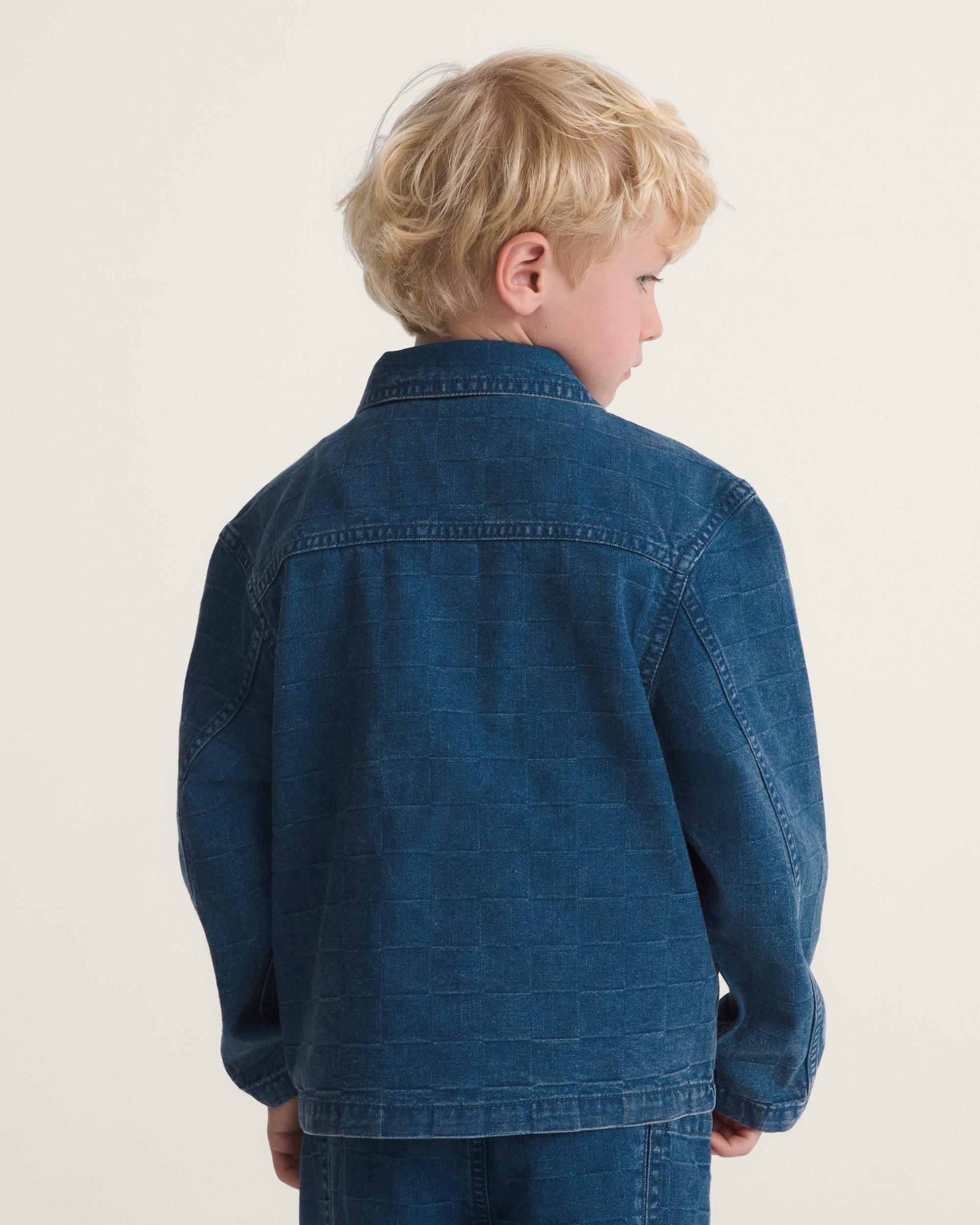 Little Kids Fullerton Denim Shacket VANS Indigo Blue ALT3