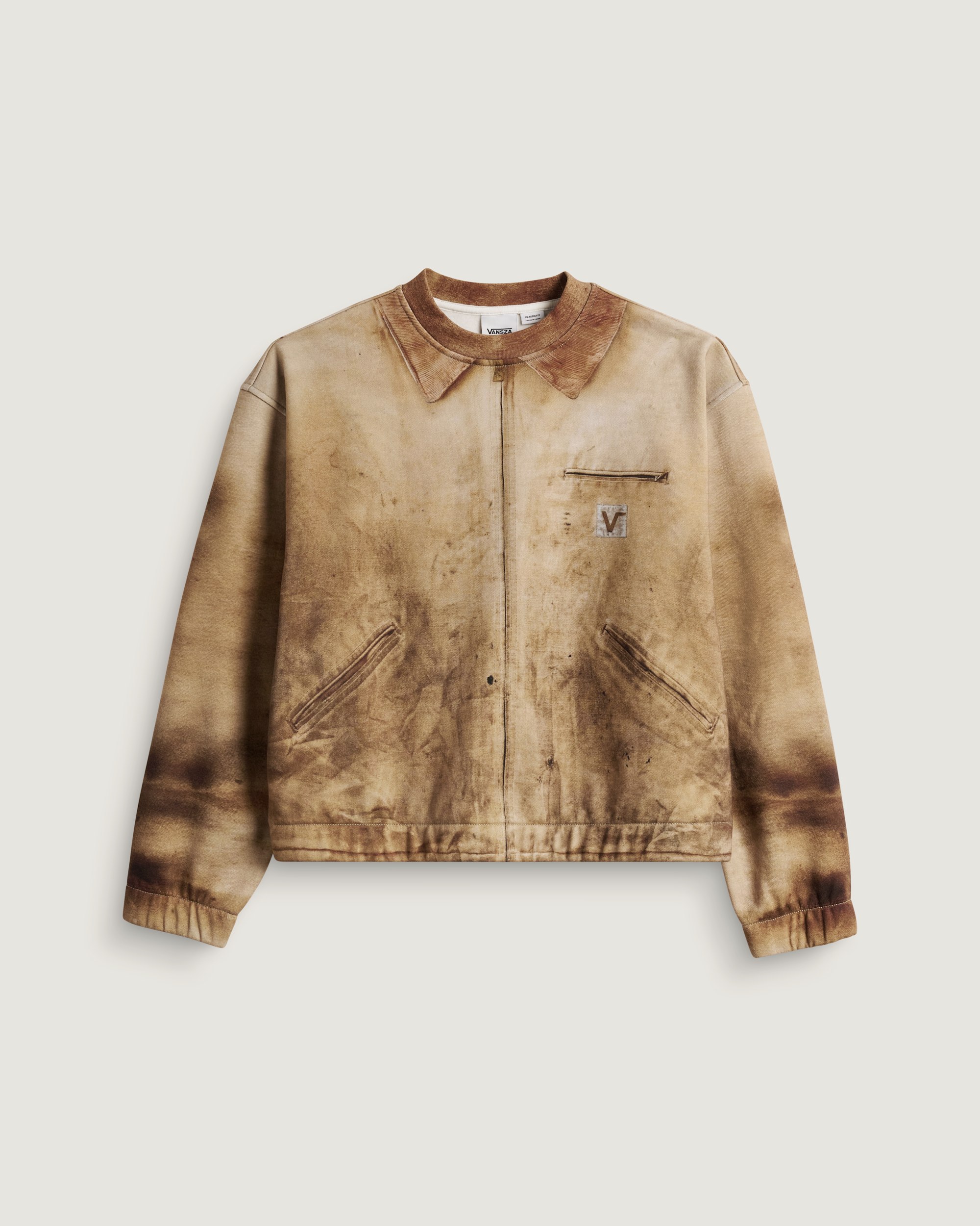 VANSZA Workwear Trompe Loeil Crew Neck Fleece VANS VANSZA Brown HERO