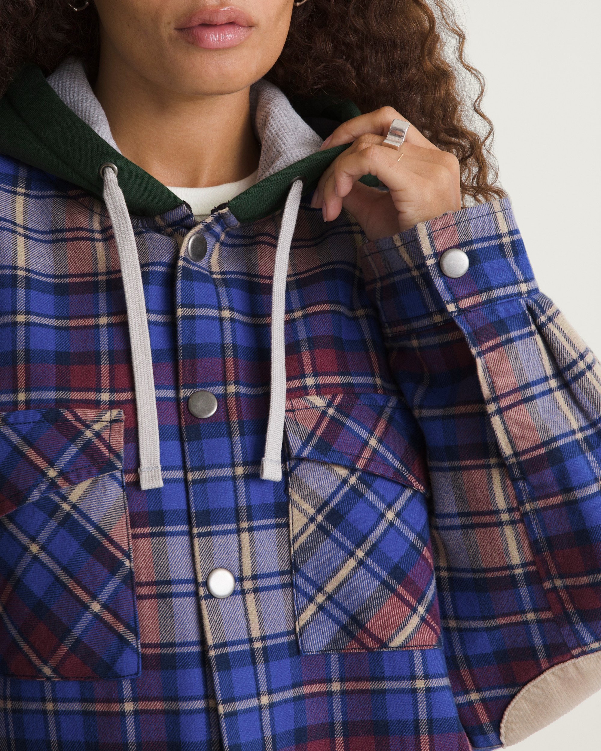 VANSZA Flannel Hoodie VANS VANSZA Deep Indigo Blue ALT7