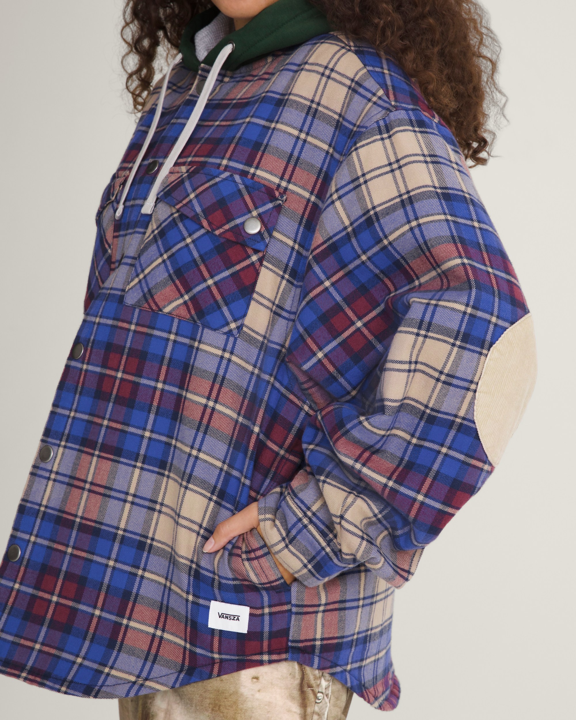 VANSZA Flannel Hoodie VANS VANSZA Deep Indigo Blue ALT8