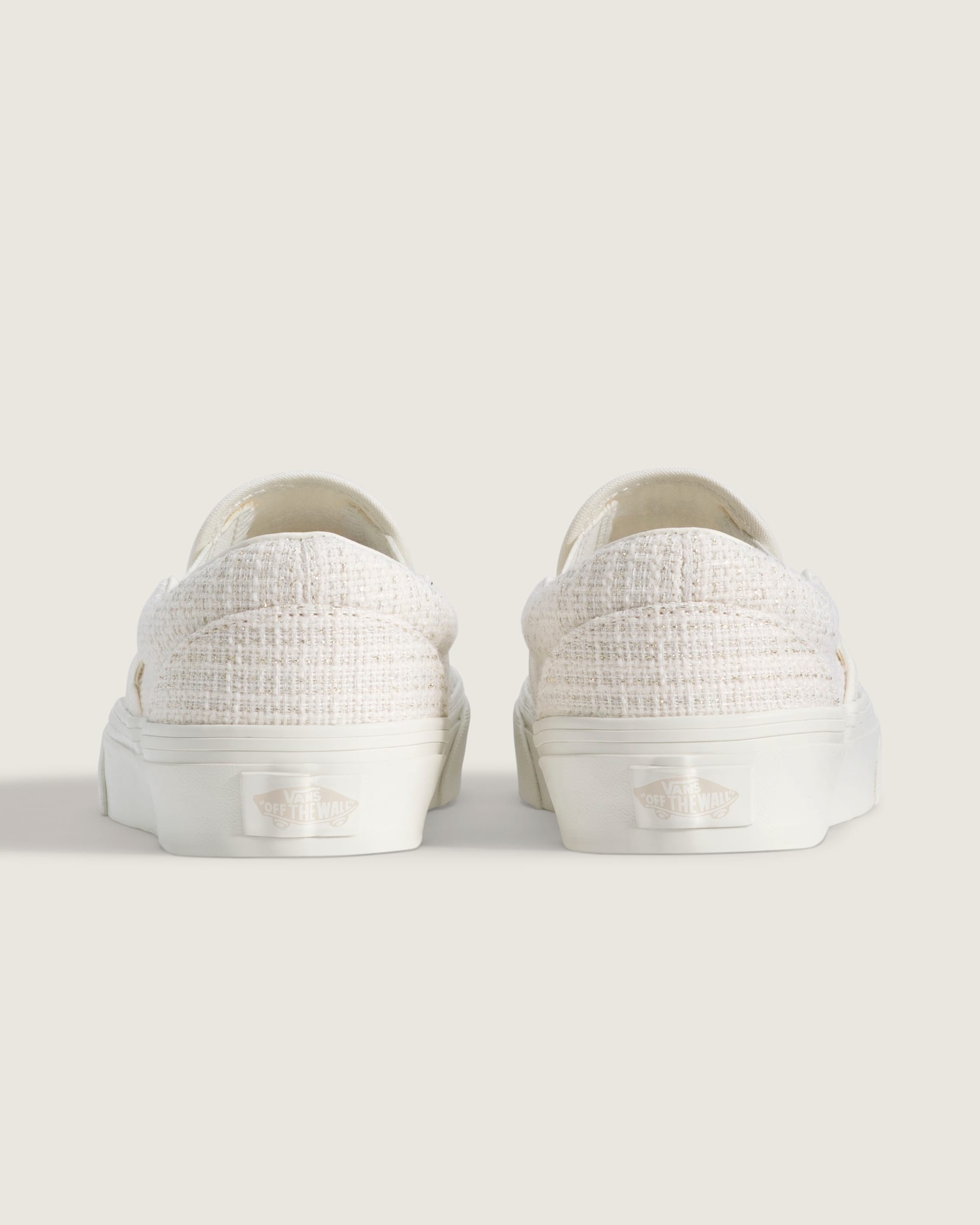 Classic SlipOn Shoe VANS Marshmallow White  Metallic Beige ALT3