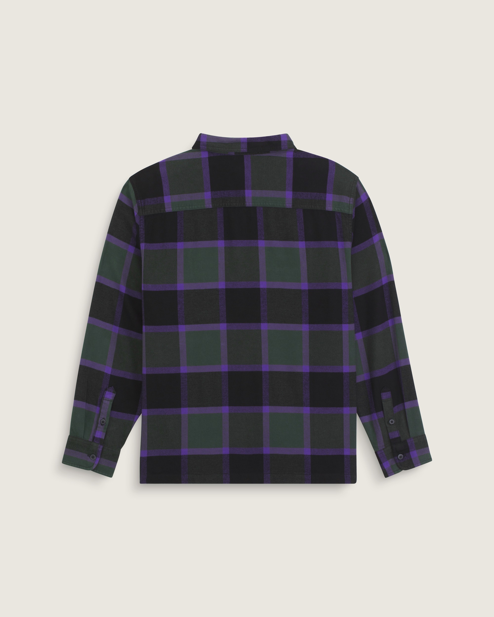 Larkspur Plaid Flannel Shirt VANS Black  Oil Green ALT1