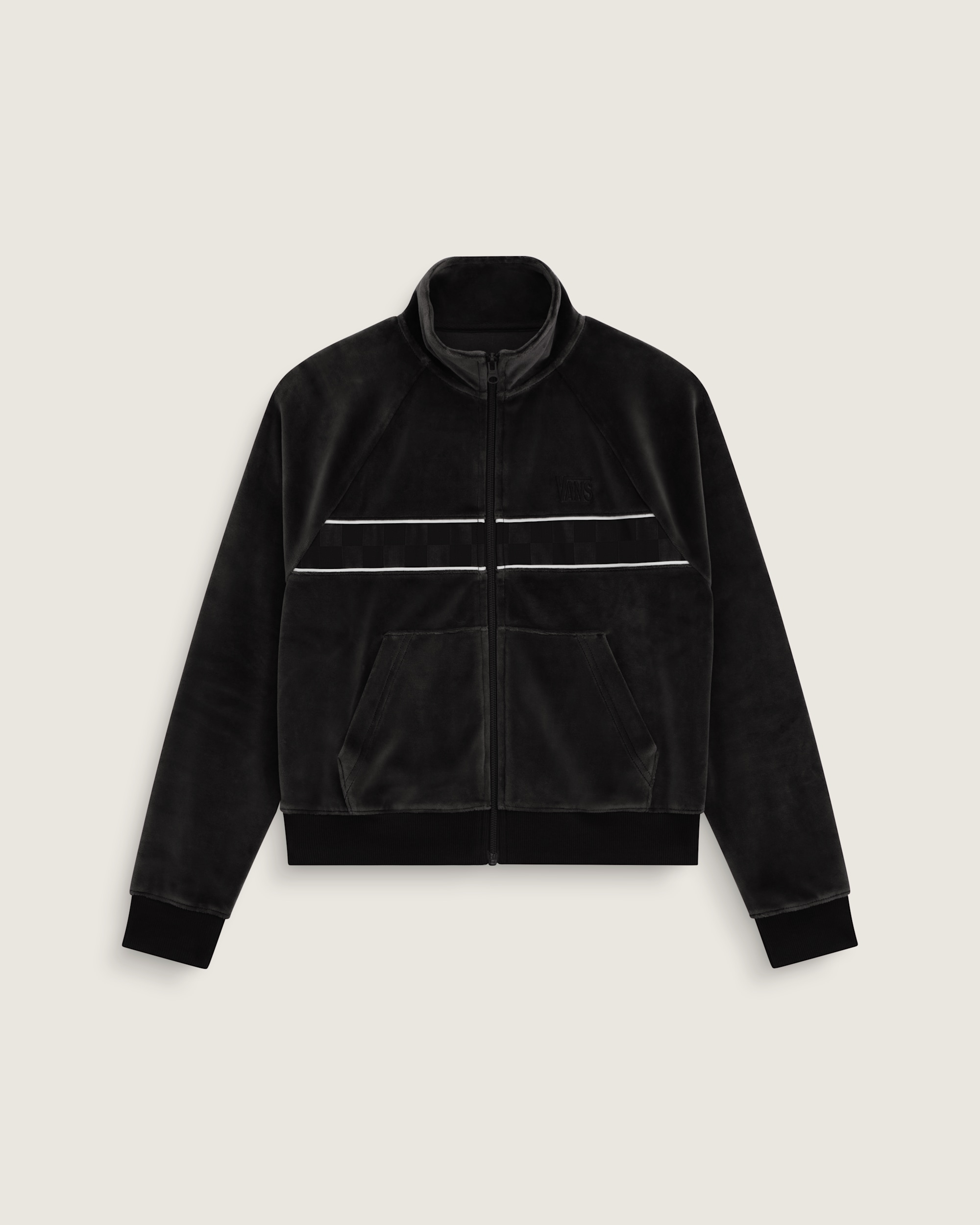 Nikita Velour Track Jacket VANS Black HERO
