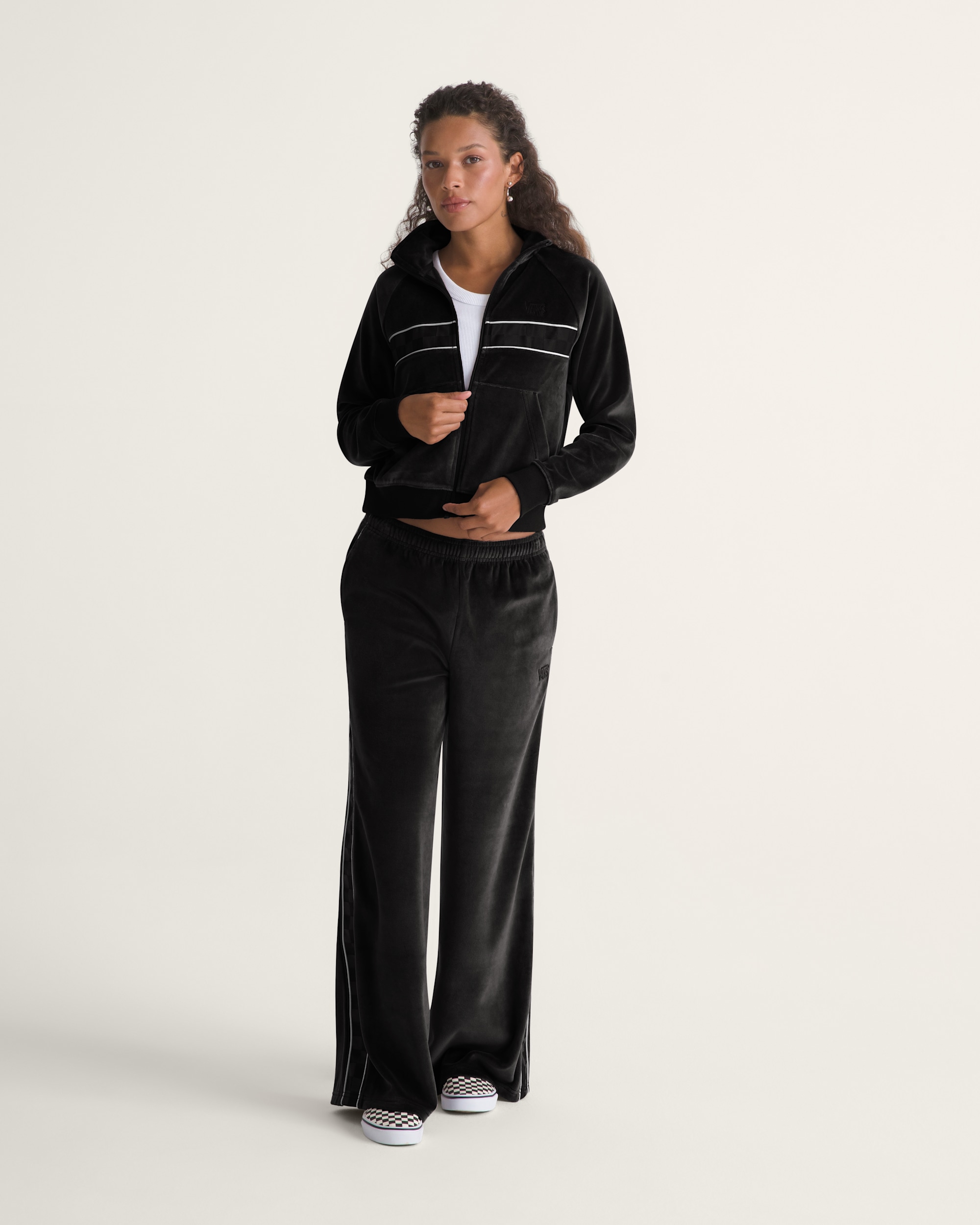 Nikita Velour Track Jacket VANS Black ALT4