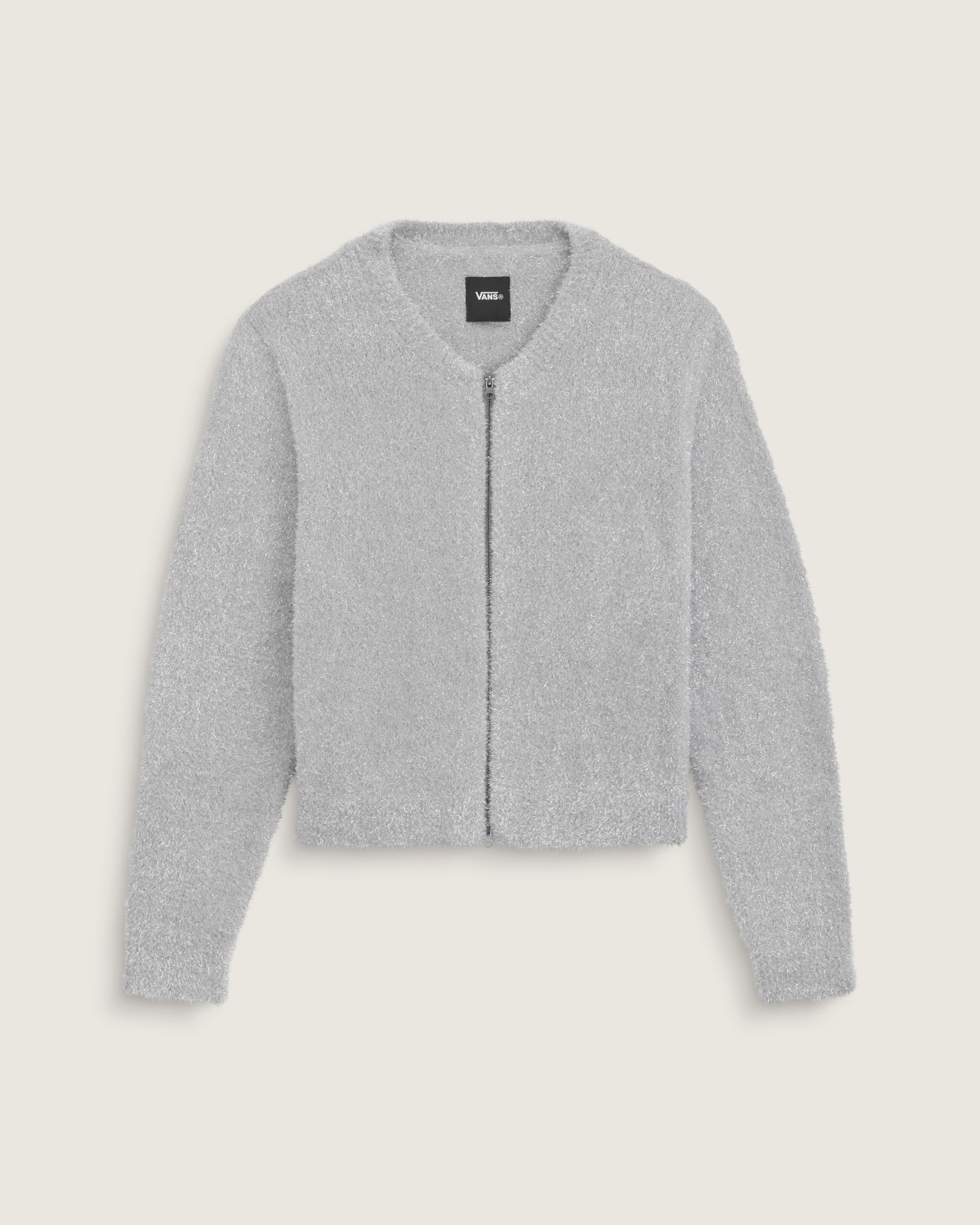 Puttin On the Glitz Cardigan VANS Cement Heather Grey HERO