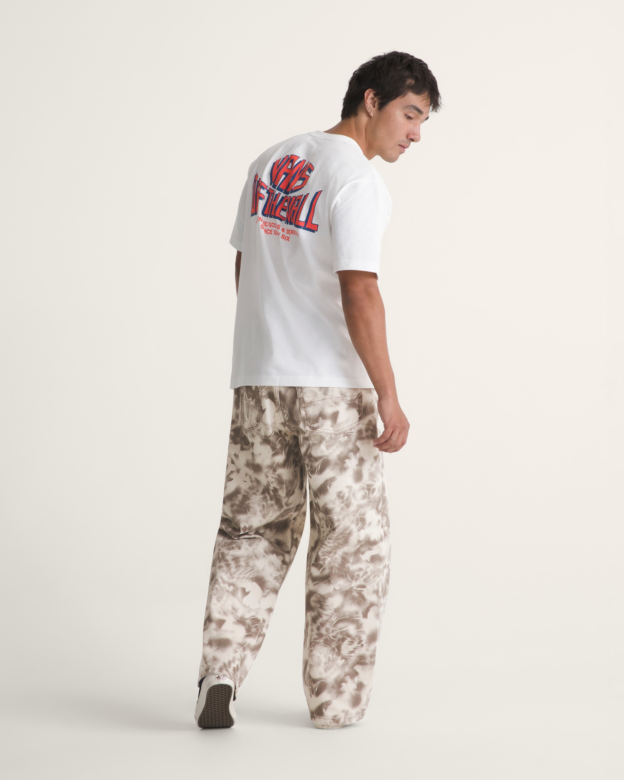 Check5 Baggy Printed Denim Pant VANS Turtledove White  Walnut Brown ALT2