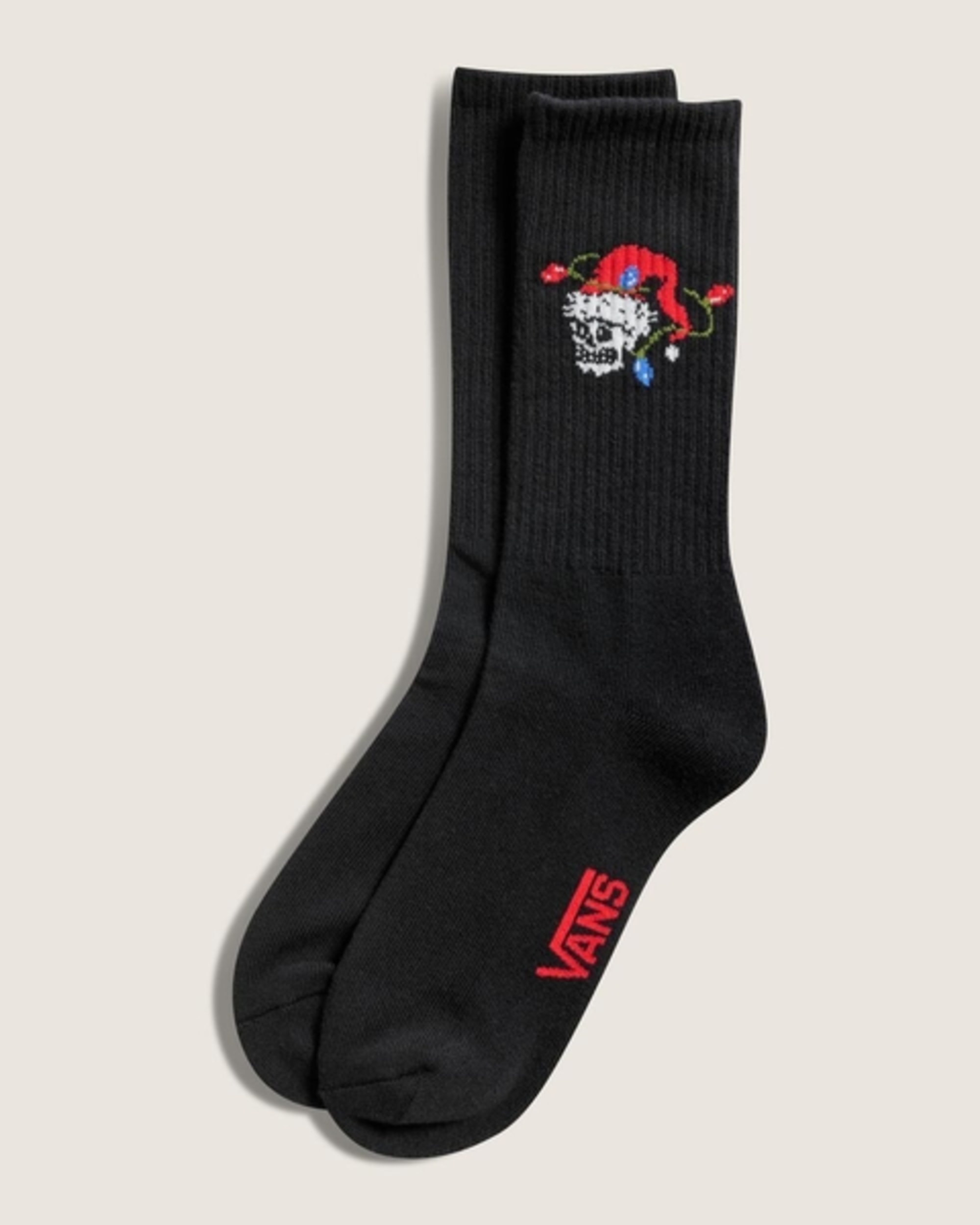Holly Jolly Skelly Crew Socks VANS Black HERO