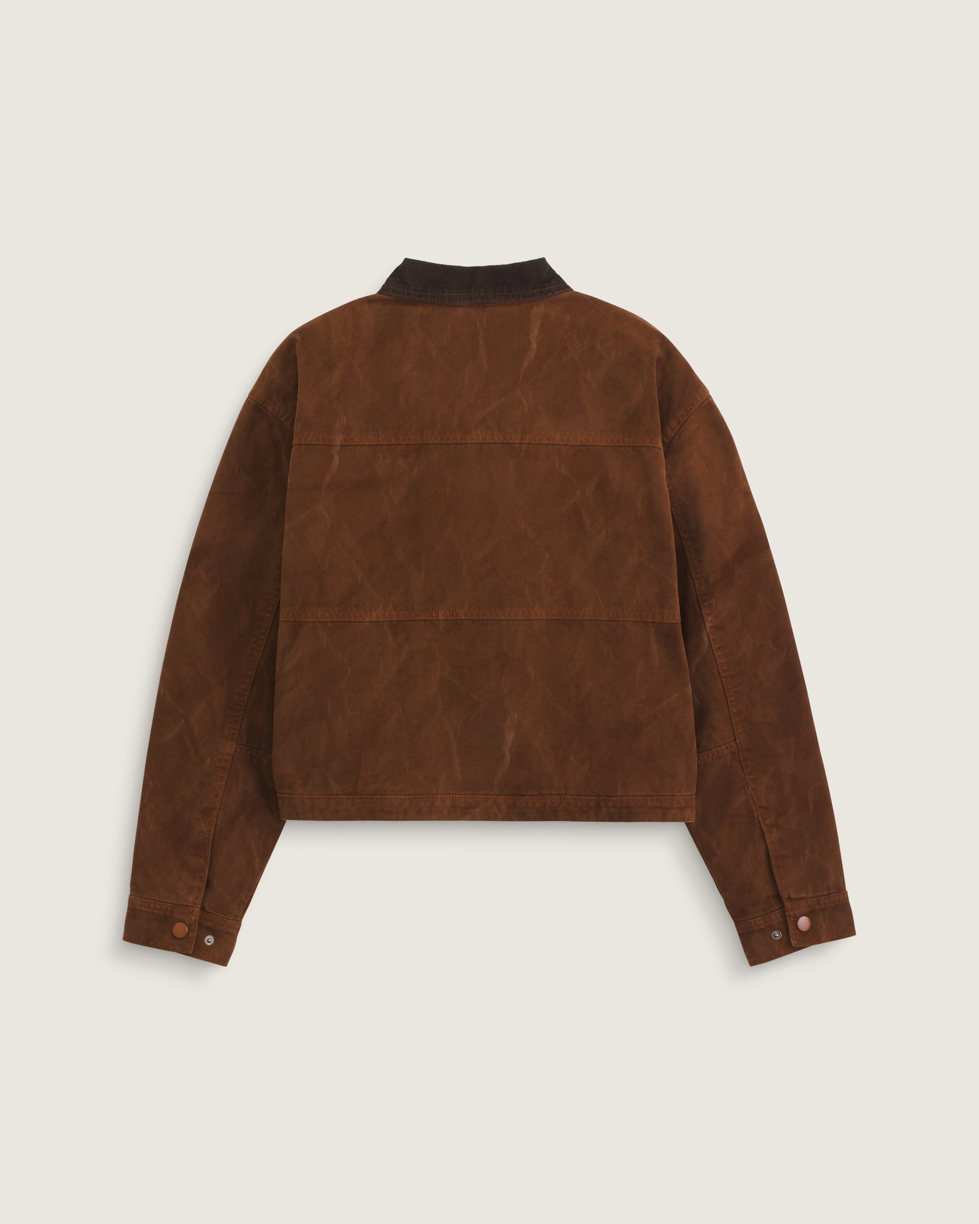 Nicola Cropped Chore Canvas Jacket VANS Brown Earth ALT1