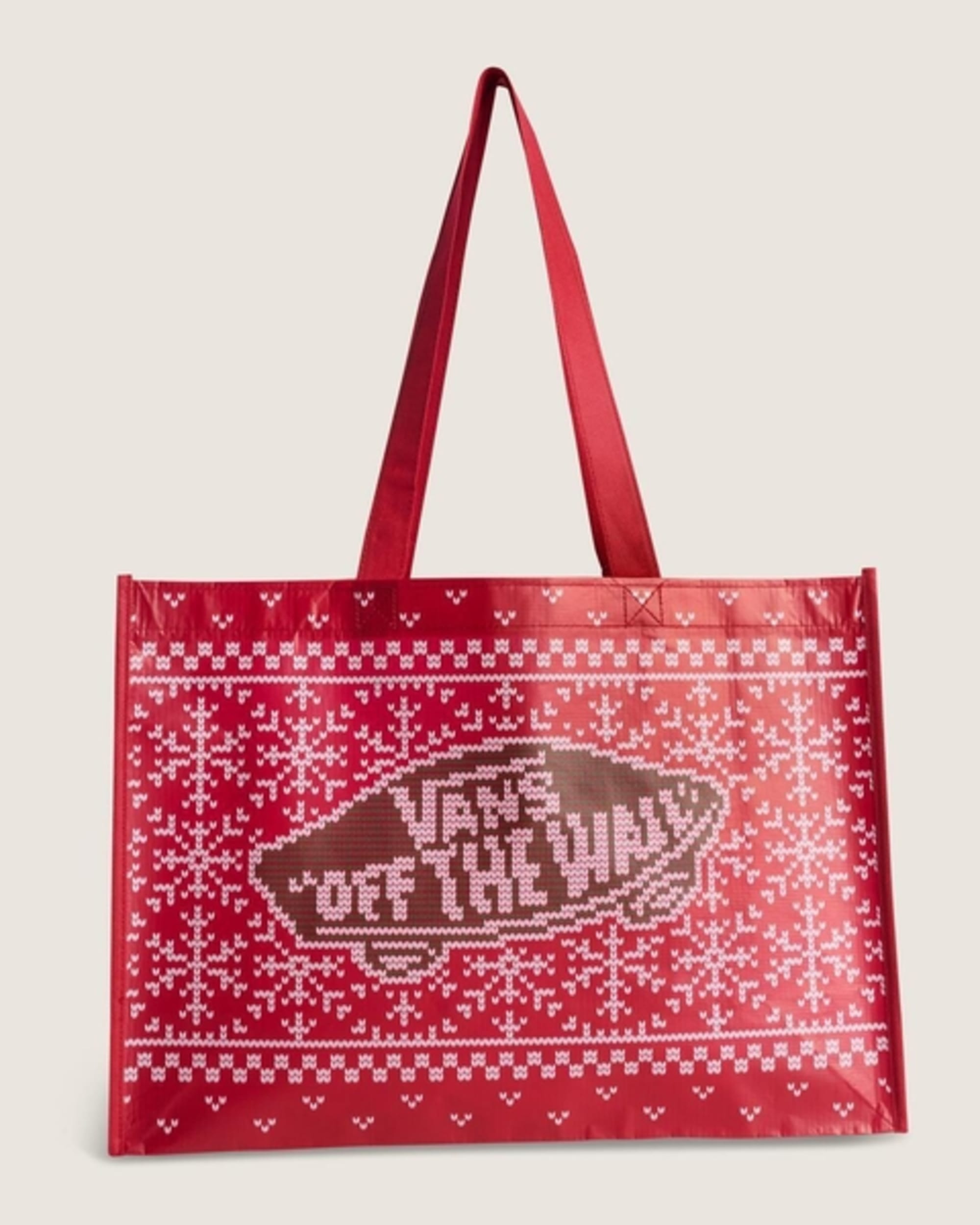 Checkerboard Reusable Tote Bag VANS Racing Red HERO