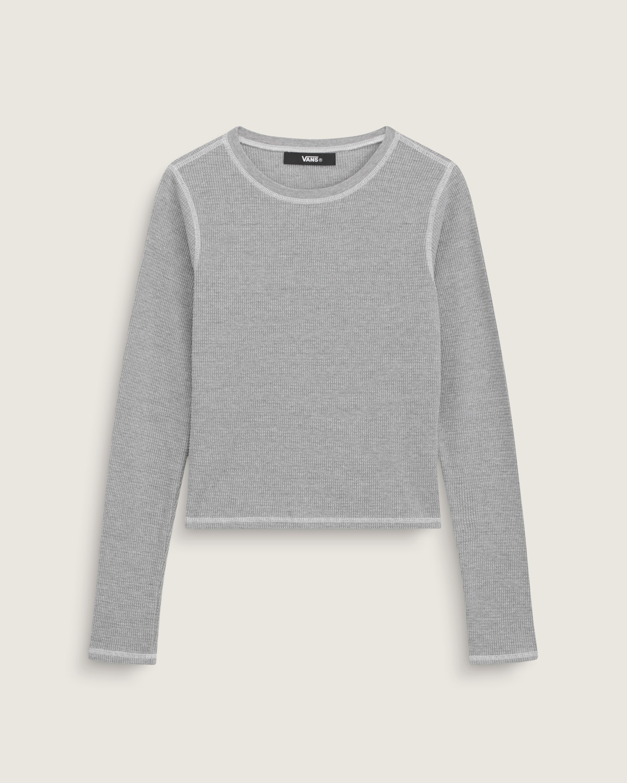 Teri Waffle Long Sleeve 20 VANS Cement Heather Grey HERO