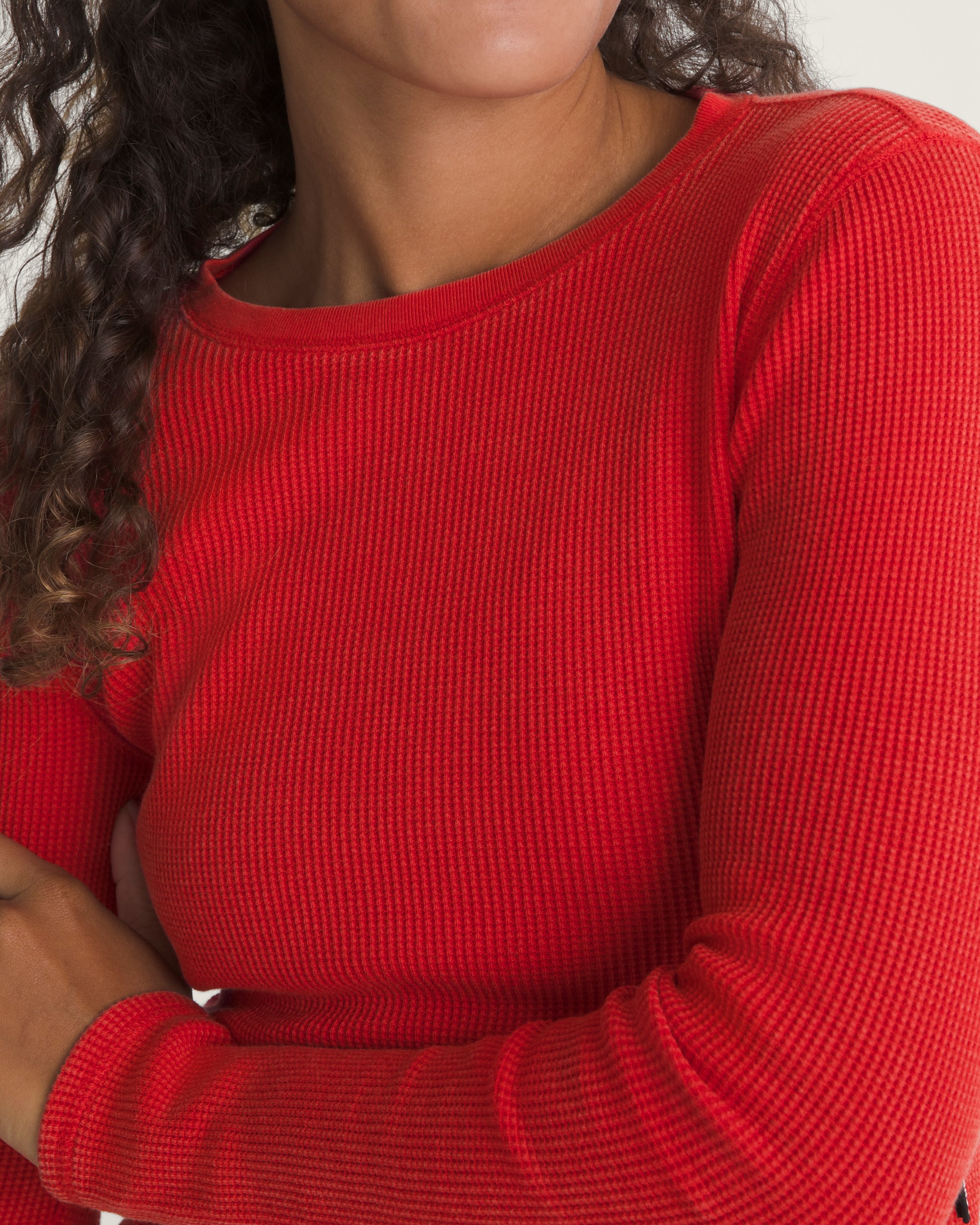 Teri Waffle Long Sleeve 20 VANS Racing Red ALT4