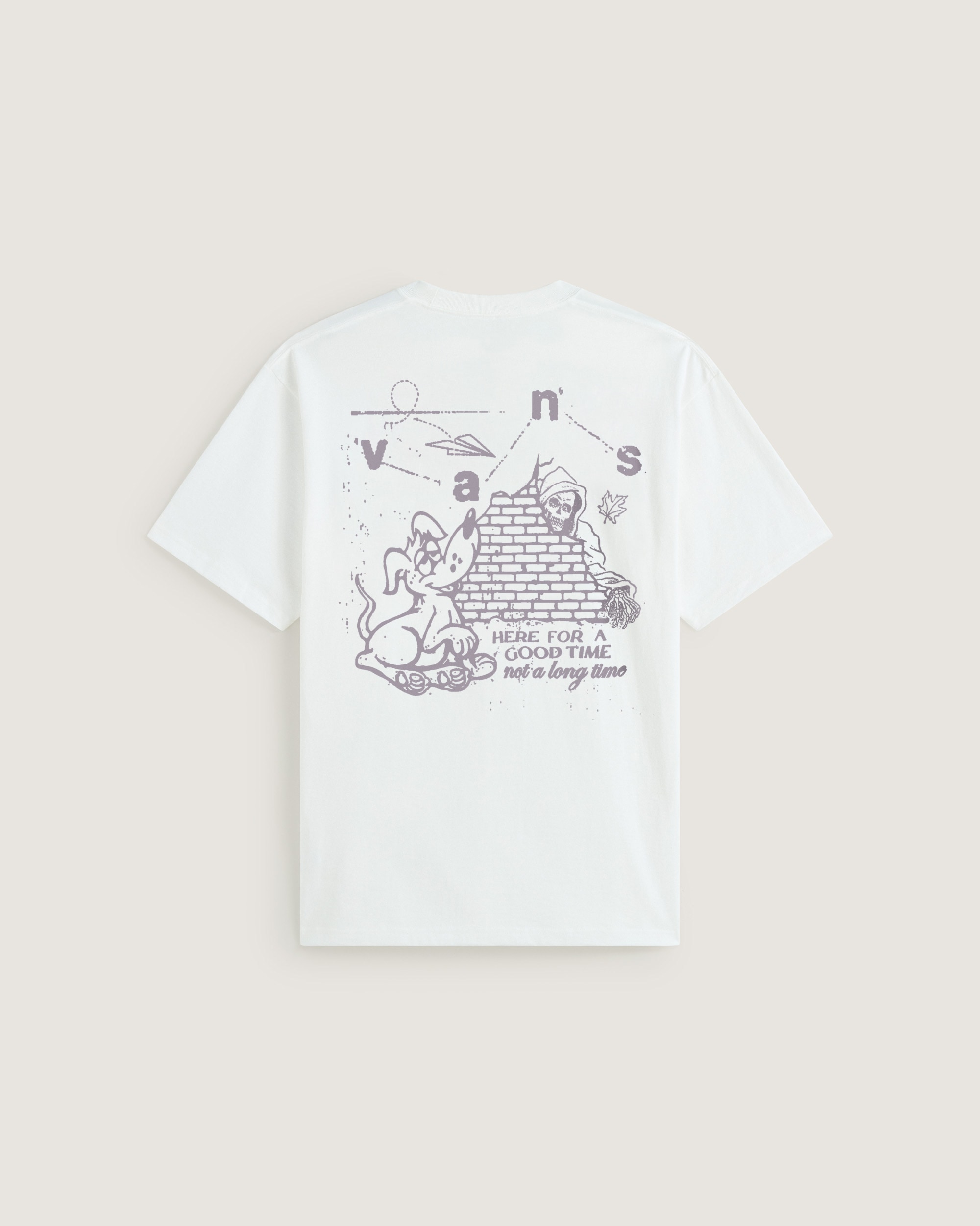 HERE FOR GOOD TIMES SS TEE VANS White HERO