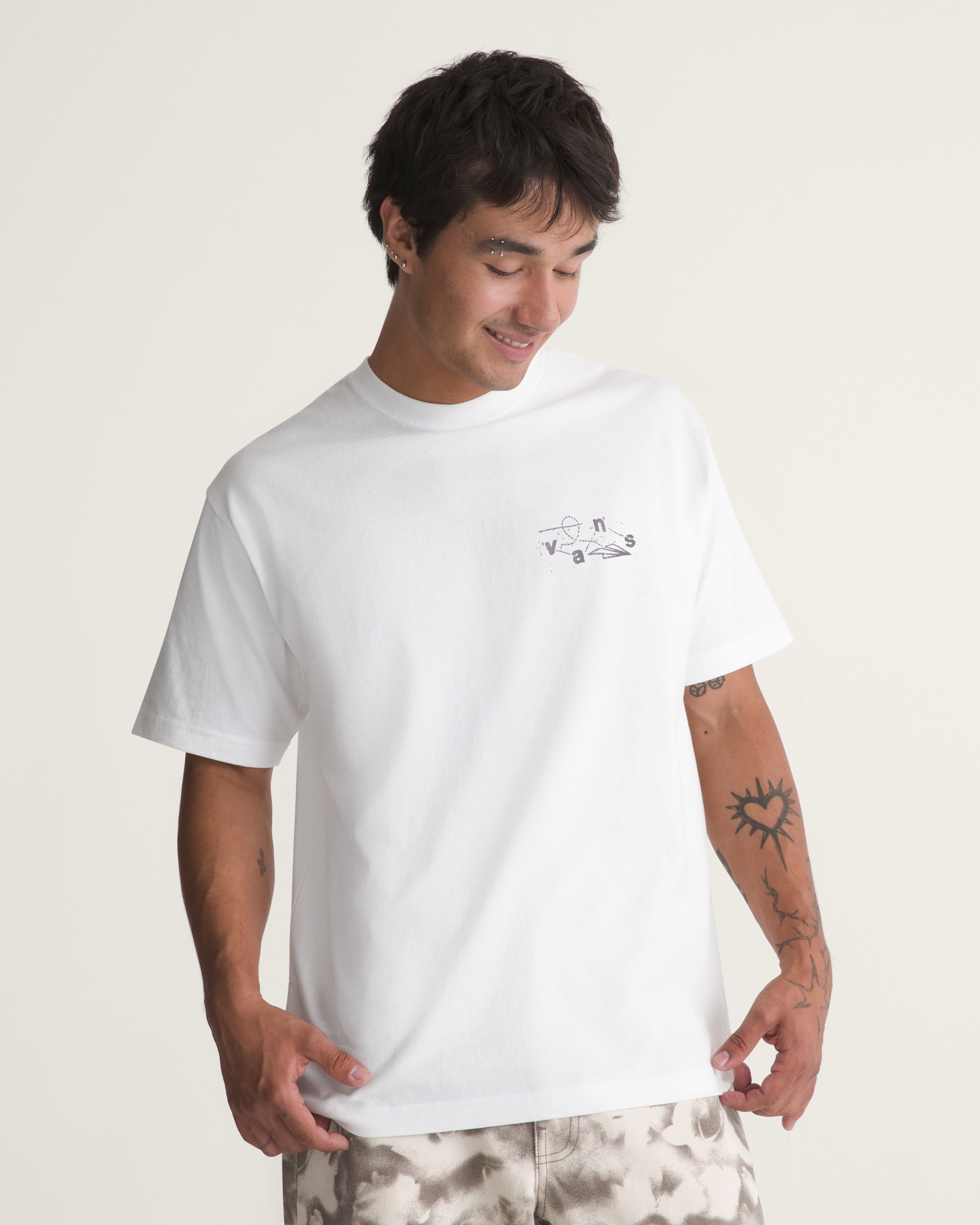 HERE FOR GOOD TIMES SS TEE VANS White ALT2