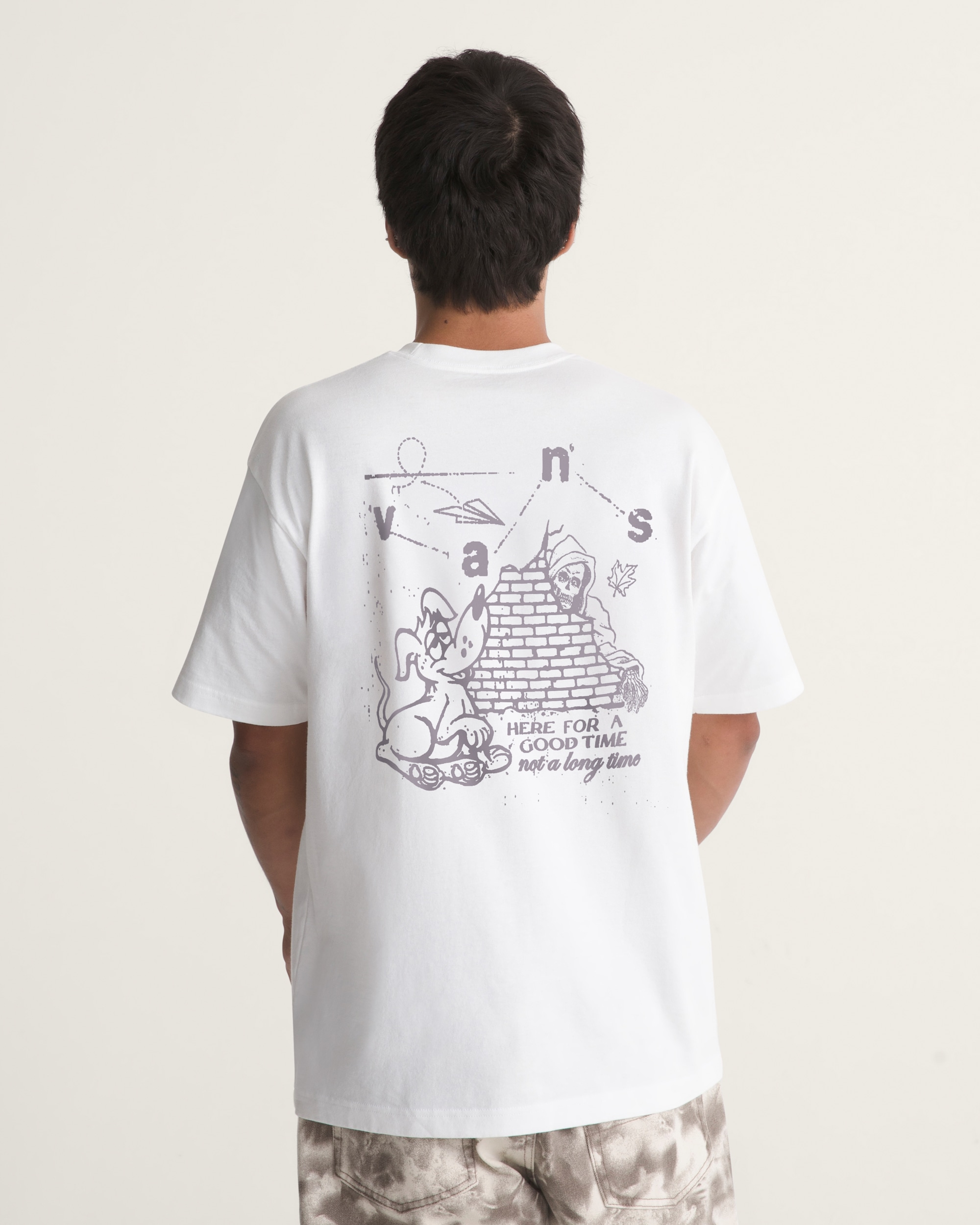 HERE FOR GOOD TIMES SS TEE VANS White ALT3