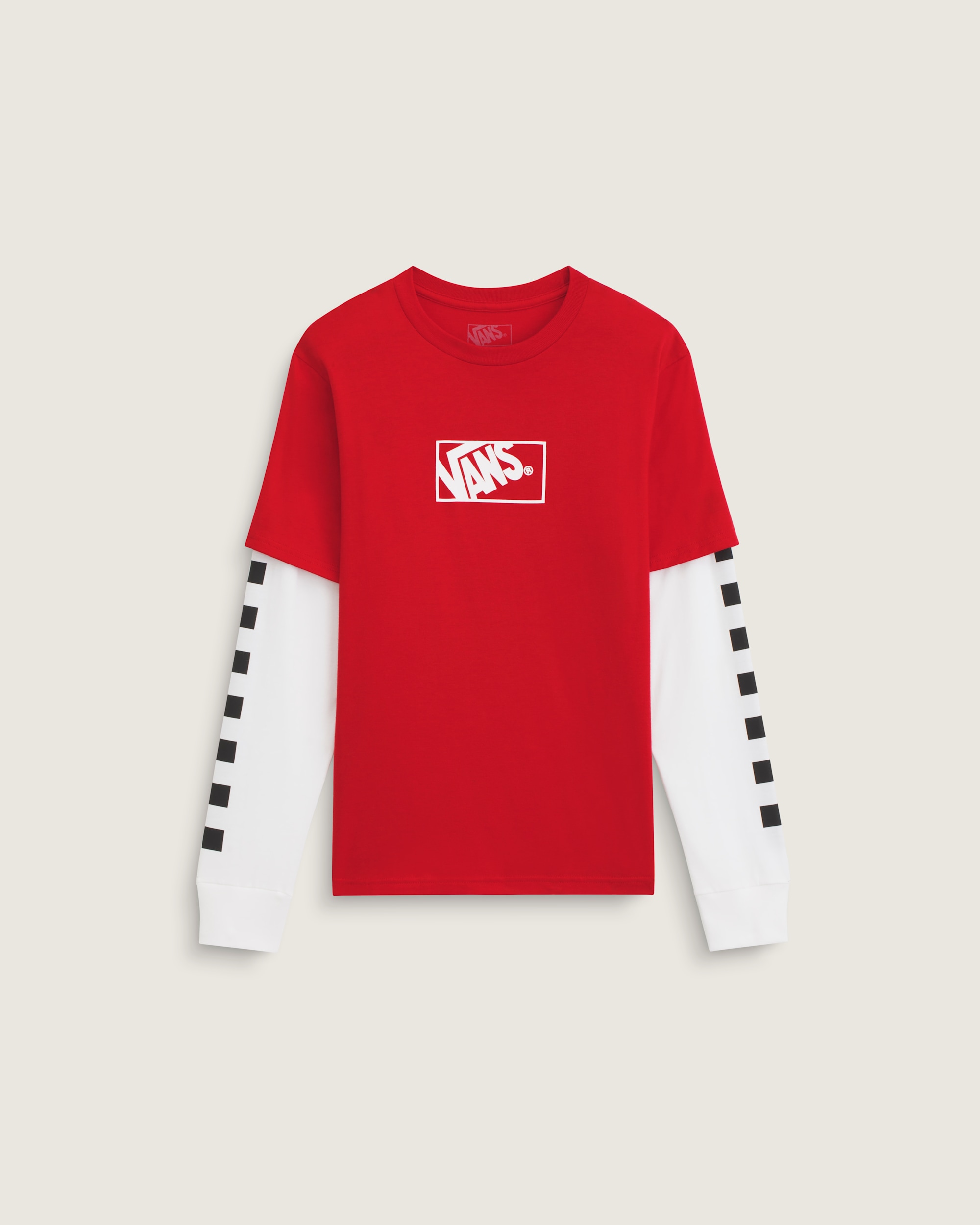 Kids Tilted Twofer Long Sleeve Tee VANS Red HERO