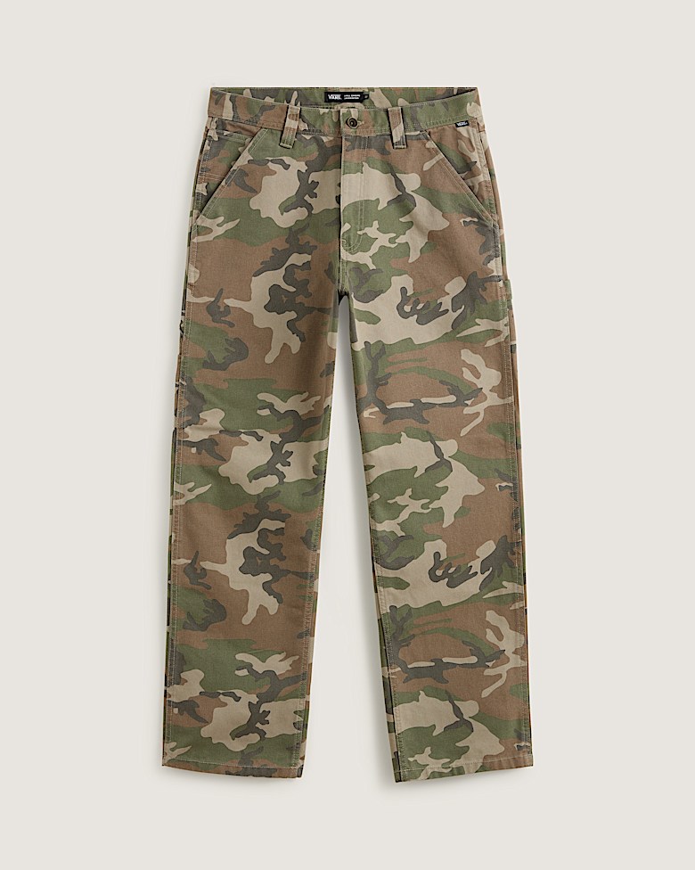 Fatigue Cargo Loose Tapered Ripstop Pants in Vintage Camo Brown